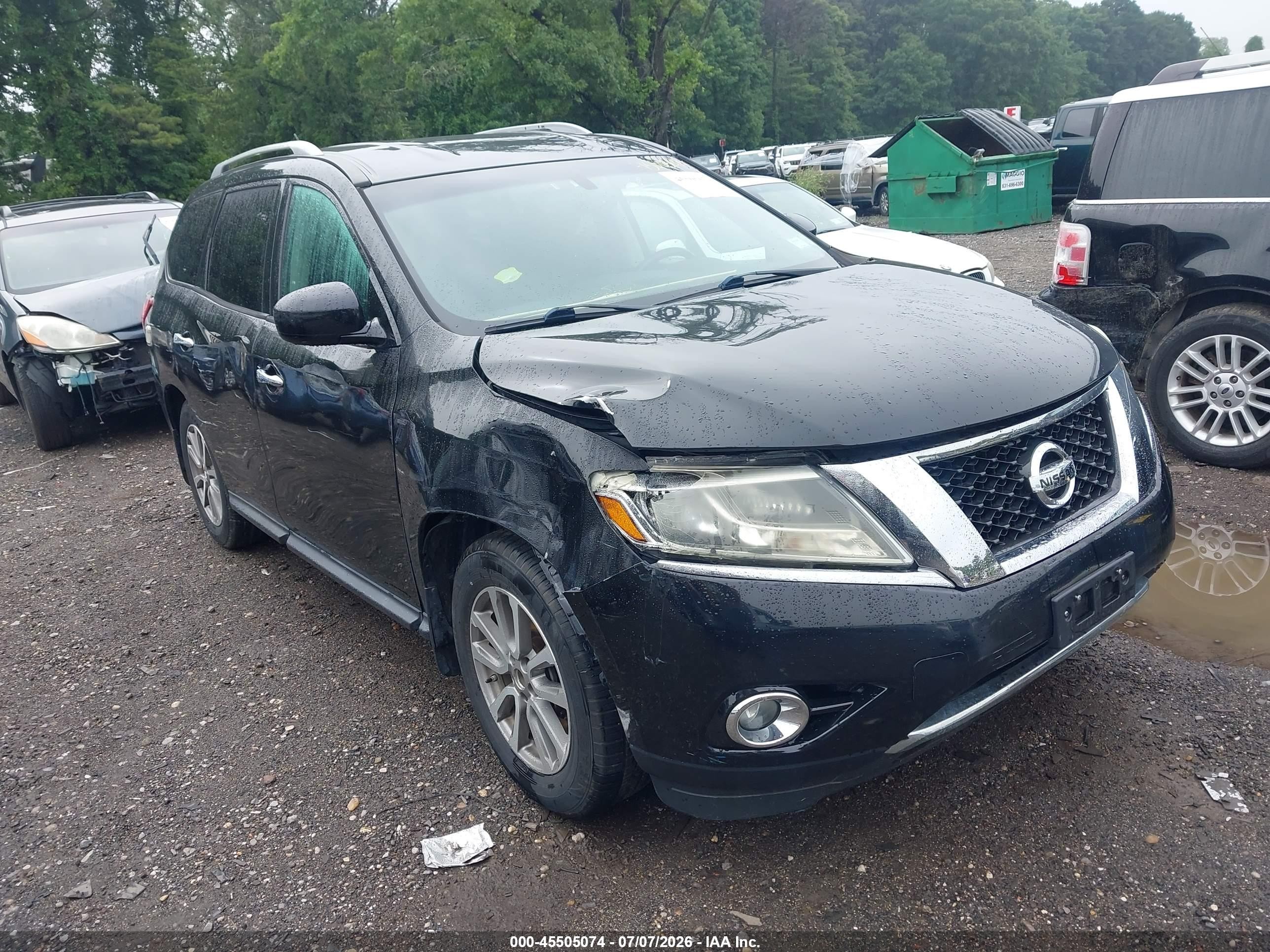 2015 Nissan Pathfinder Sv Black vin: 5N1AR2MM6FC673347