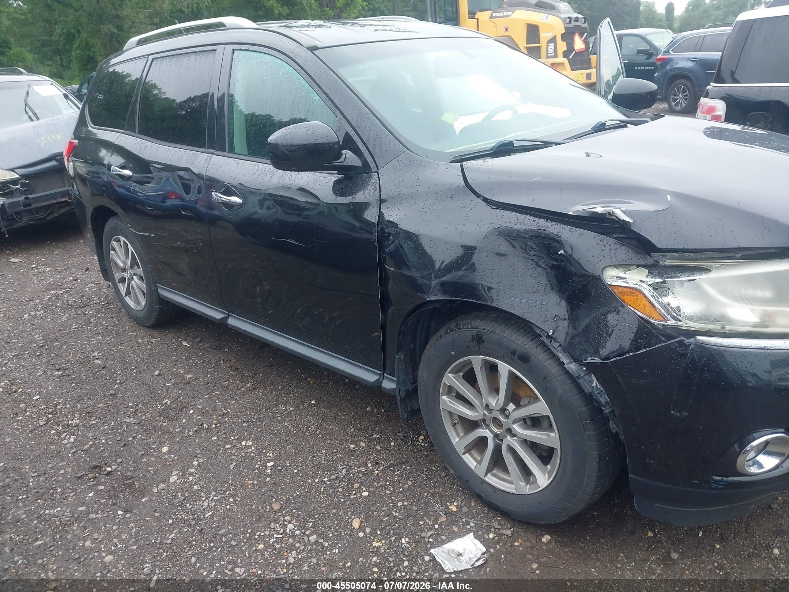2015 Nissan Pathfinder Sv Black vin: 5N1AR2MM6FC673347