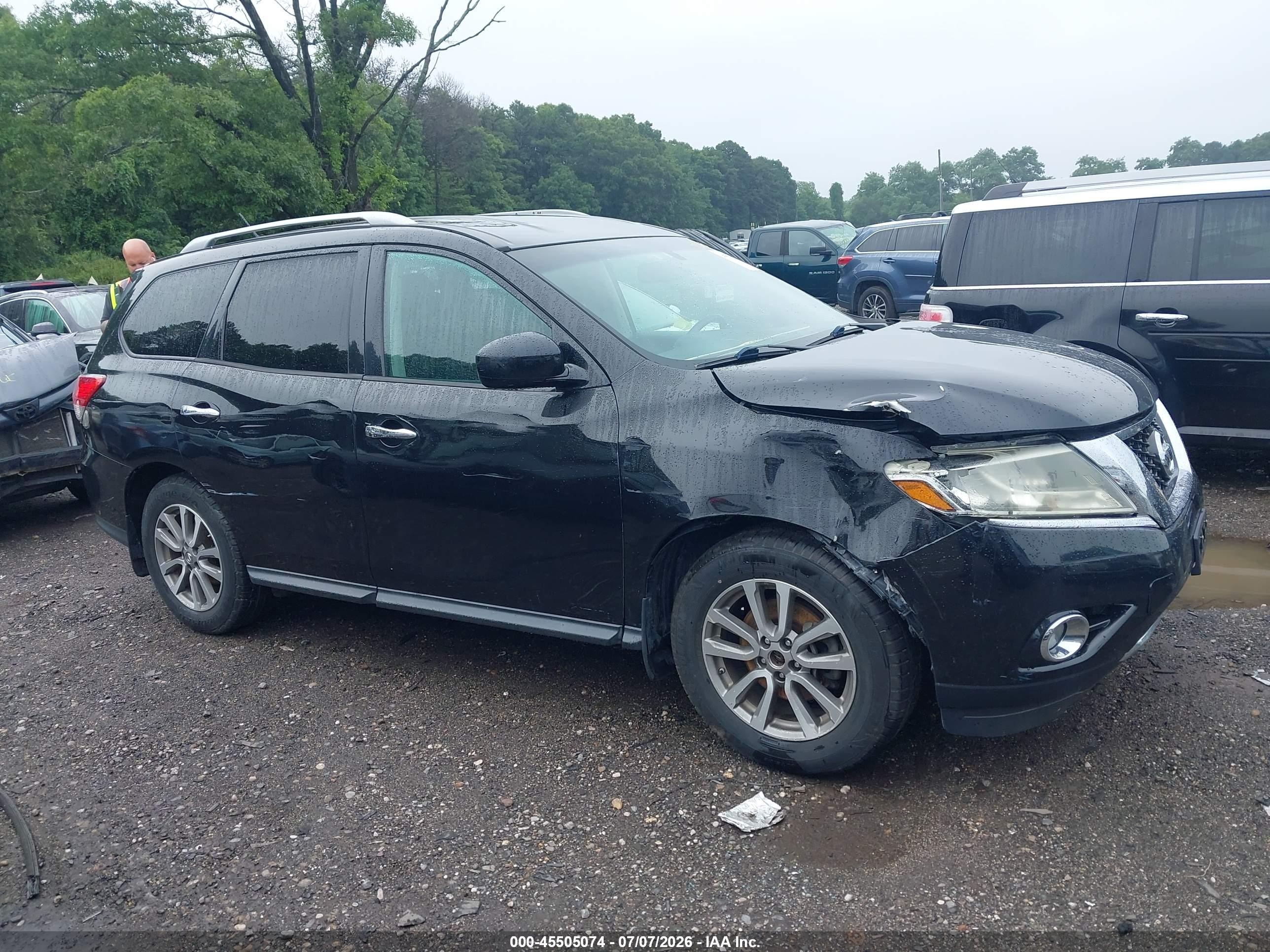2015 Nissan Pathfinder Sv Black vin: 5N1AR2MM6FC673347