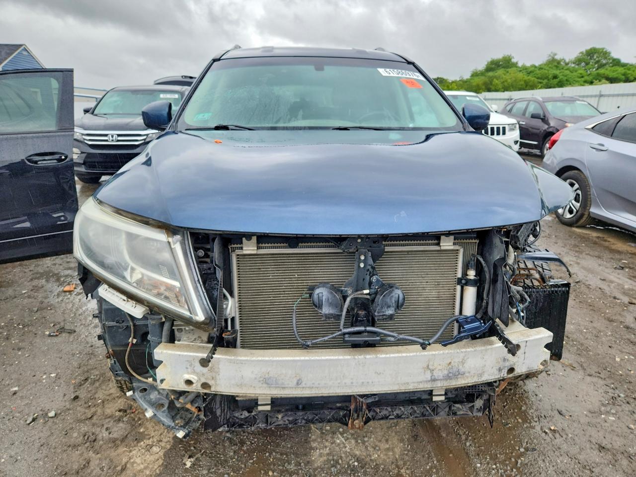 2015 Nissan Pathfinder S Blue vin: 5N1AR2MM6FC692741