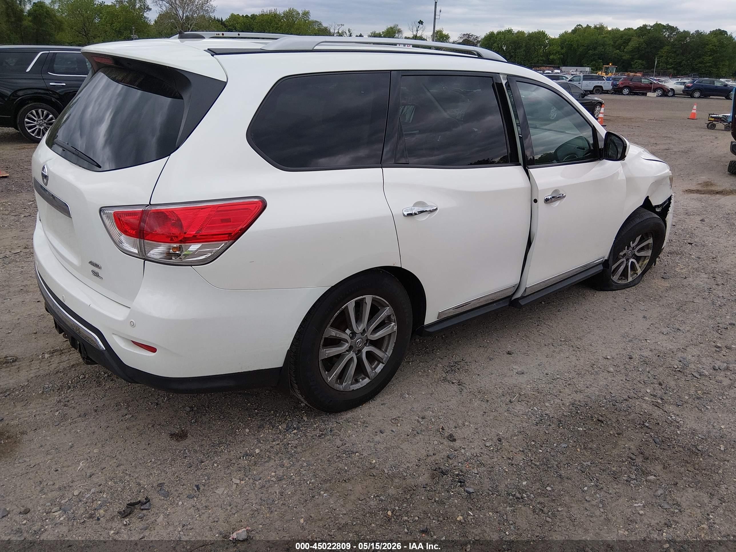 2015 Nissan Pathfinder Sl Cream vin: 5N1AR2MM6FC707853