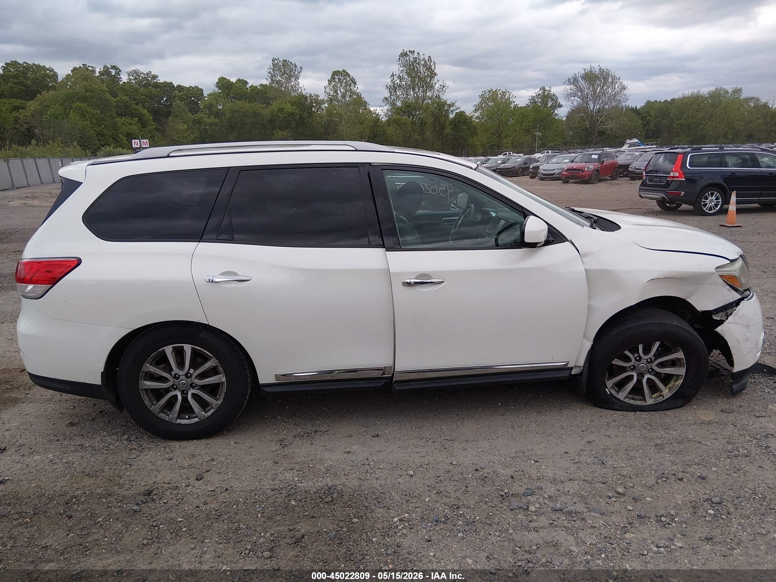 2015 Nissan Pathfinder Sl Cream vin: 5N1AR2MM6FC707853