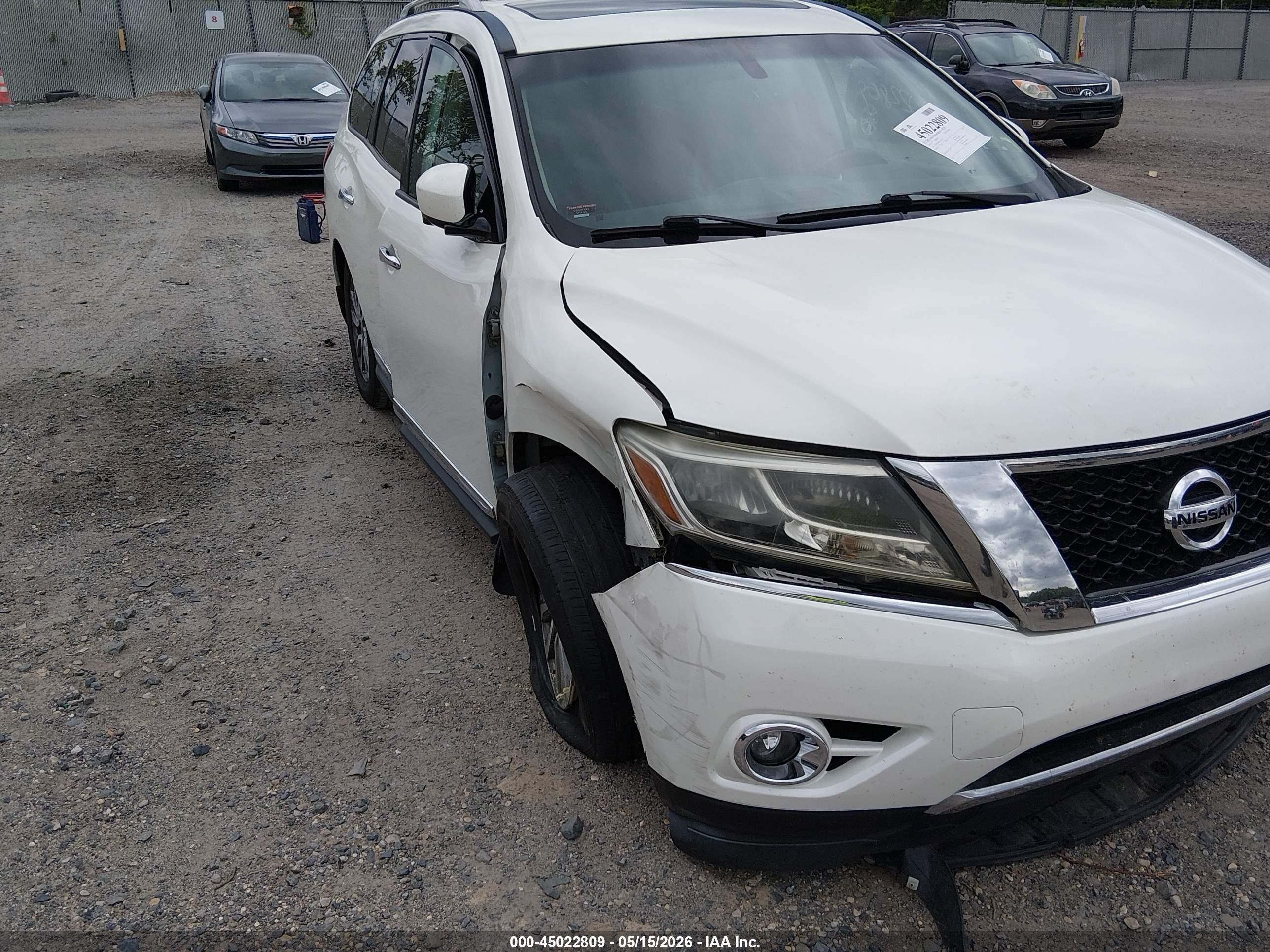 2015 Nissan Pathfinder Sl Cream vin: 5N1AR2MM6FC707853