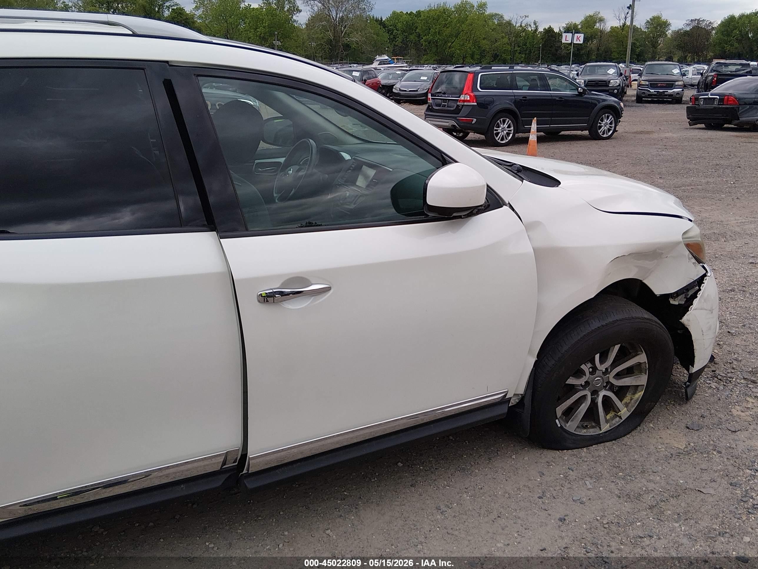 2015 Nissan Pathfinder Sl Cream vin: 5N1AR2MM6FC707853