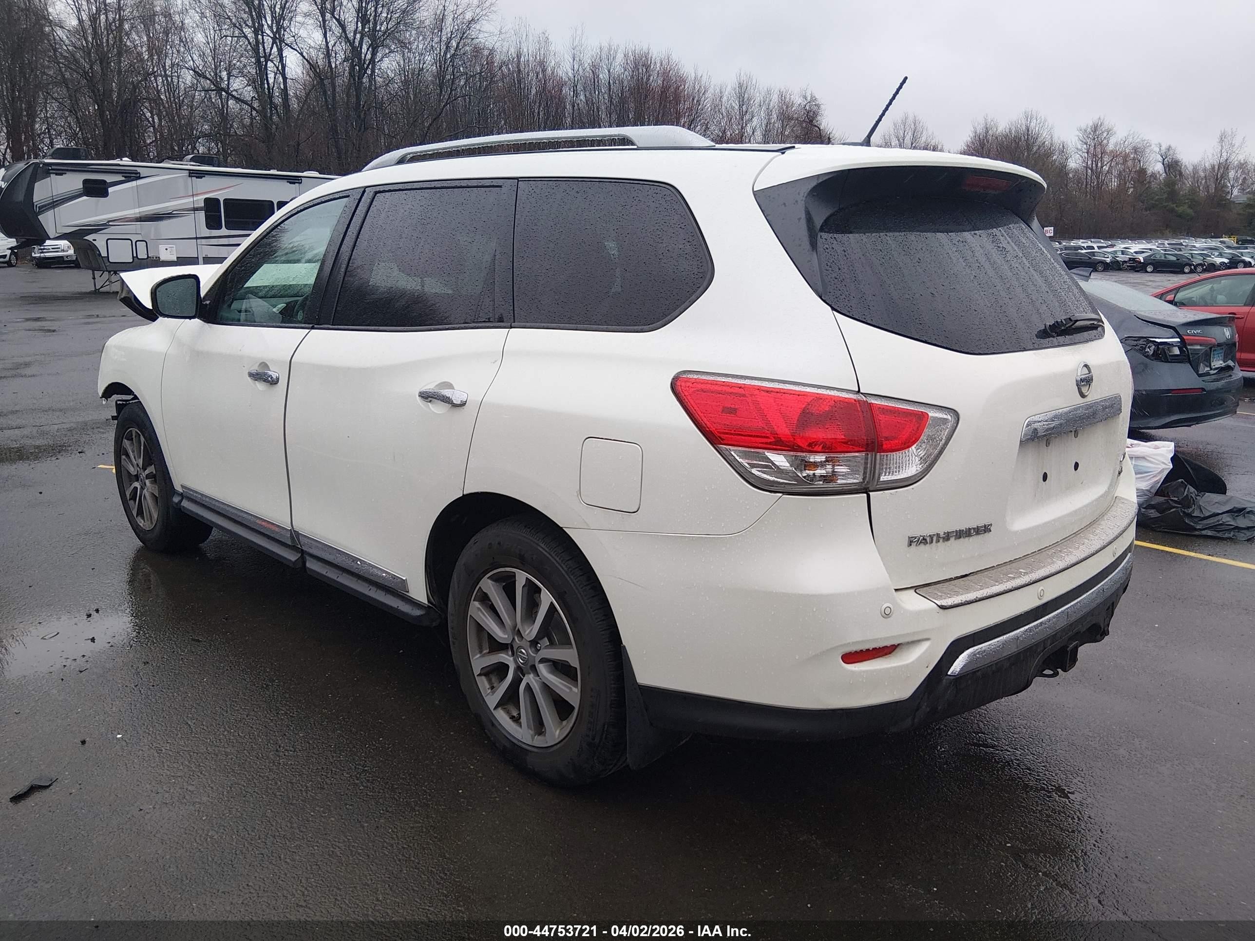 2015 Nissan Pathfinder Sl Белый vin: 5N1AR2MM6FC721591