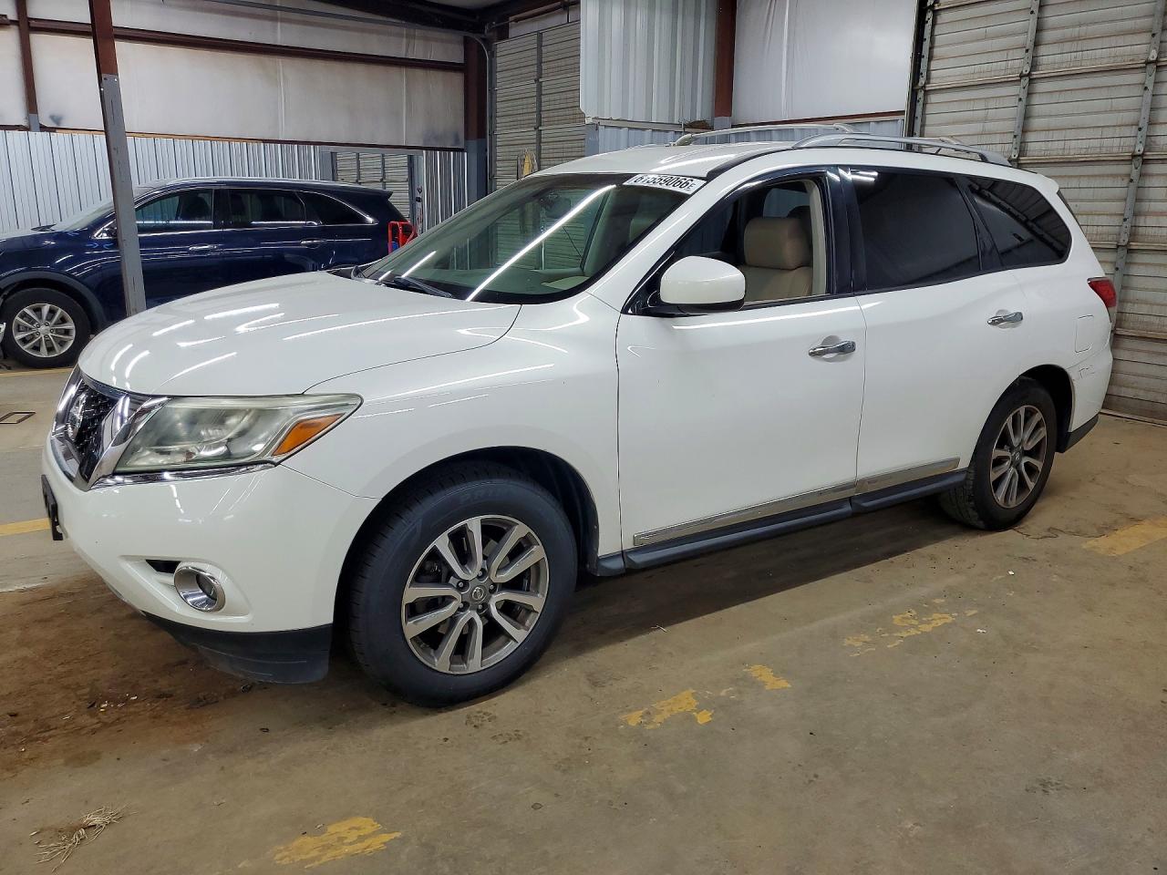 2013 Nissan Pathfinder S White vin: 5N1AR2MM7DC635218