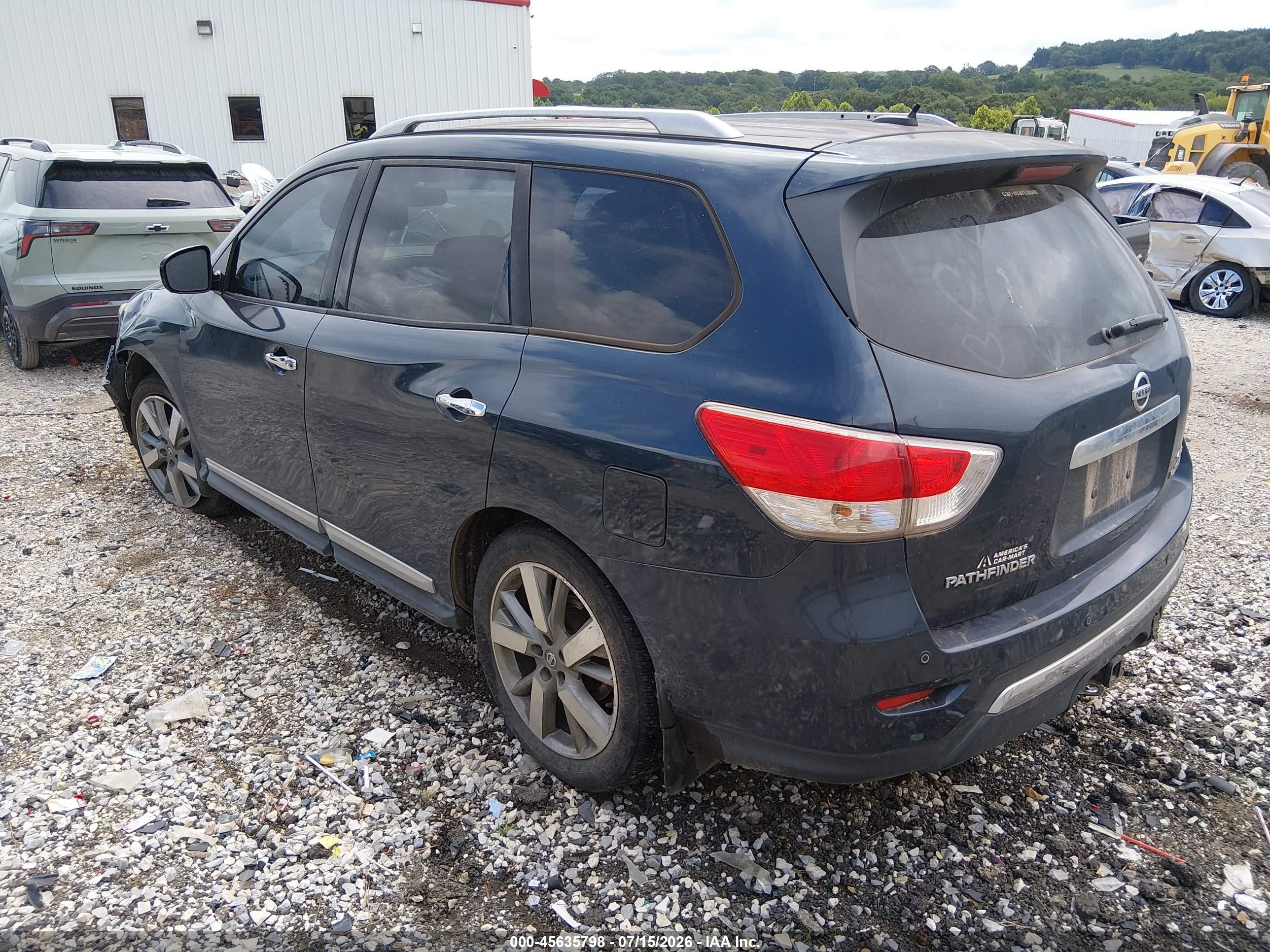 2013 Nissan Pathfinder Platinum Dark Blue vin: 5N1AR2MM7DC659793