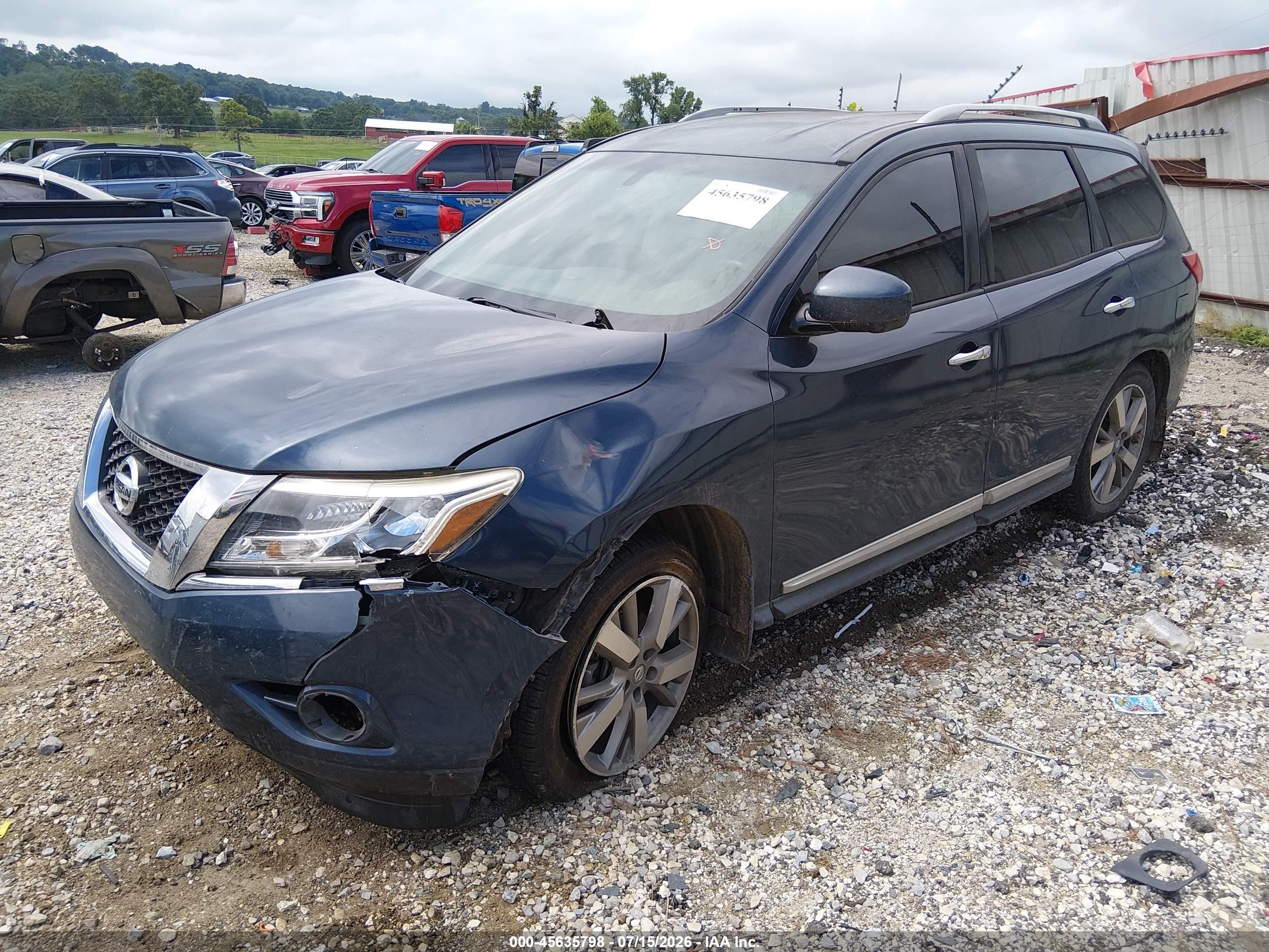 2013 Nissan Pathfinder Platinum Dark Blue vin: 5N1AR2MM7DC659793
