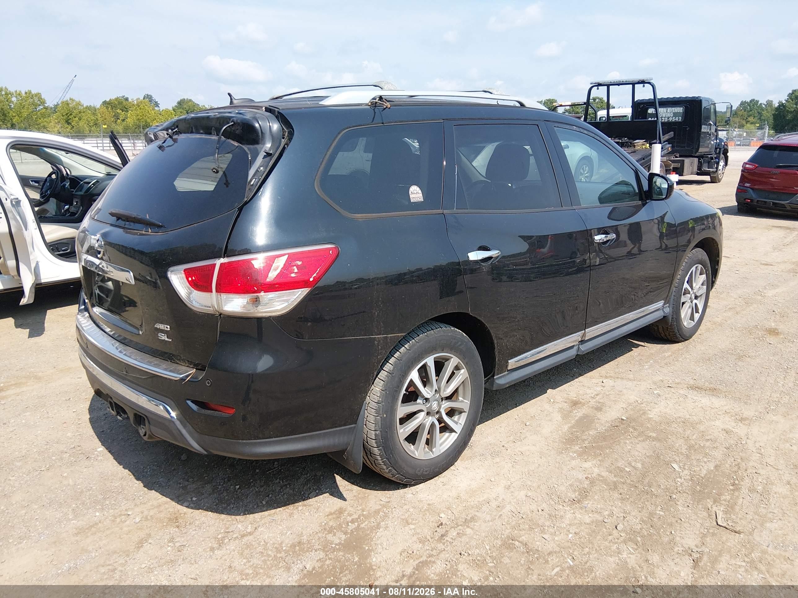 2013 Nissan Pathfinder Sl Black vin: 5N1AR2MM7DC667425