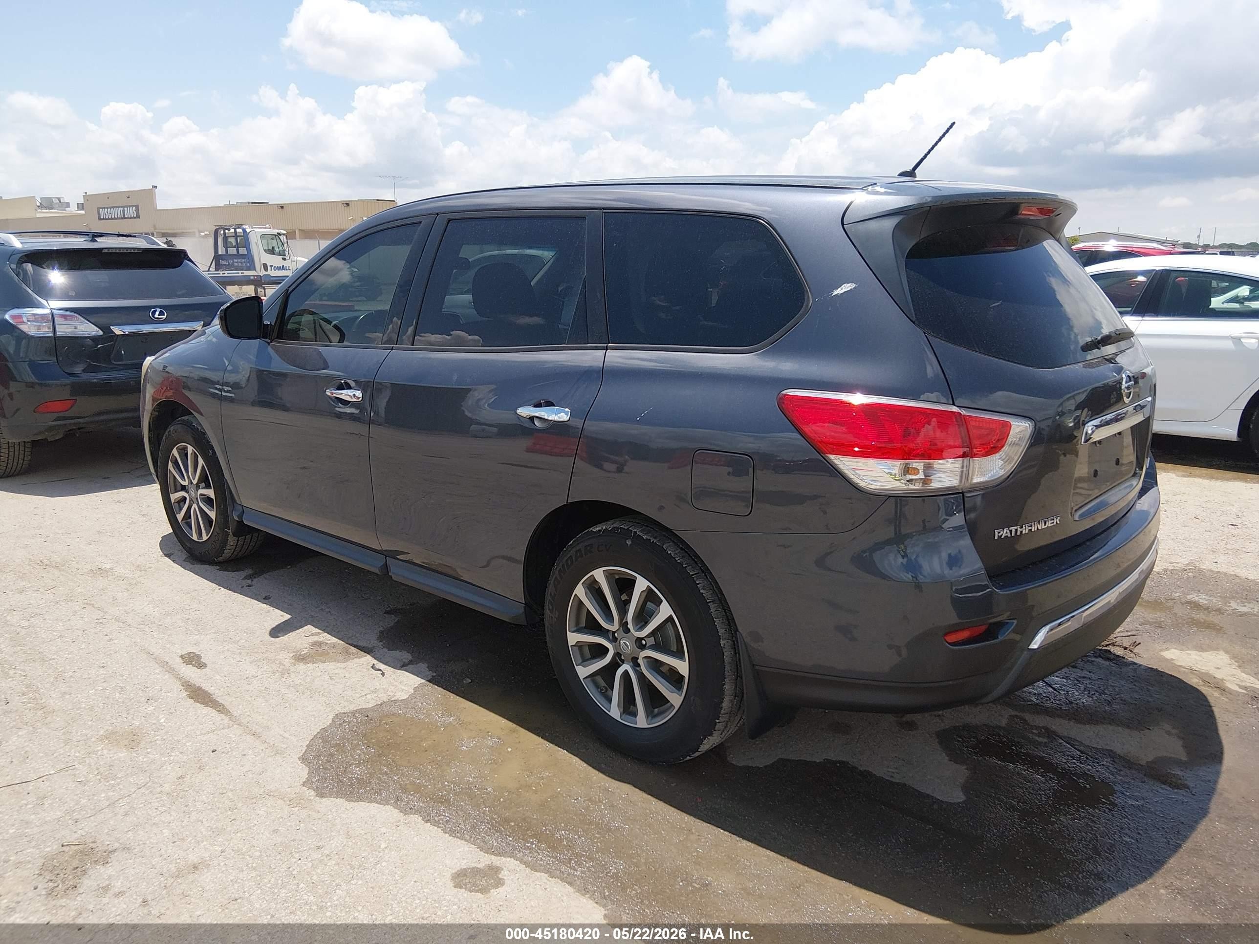 2013 Nissan Pathfinder S Gray vin: 5N1AR2MM7DC672981