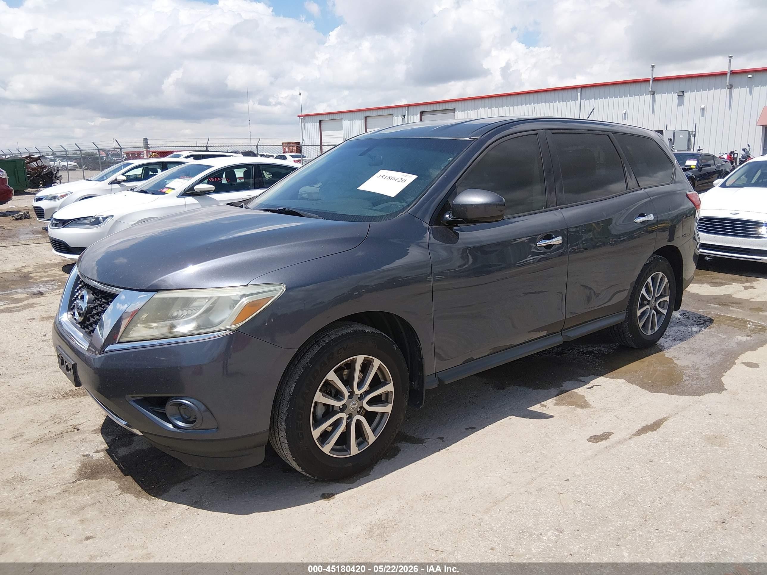 2013 Nissan Pathfinder S Gray vin: 5N1AR2MM7DC672981