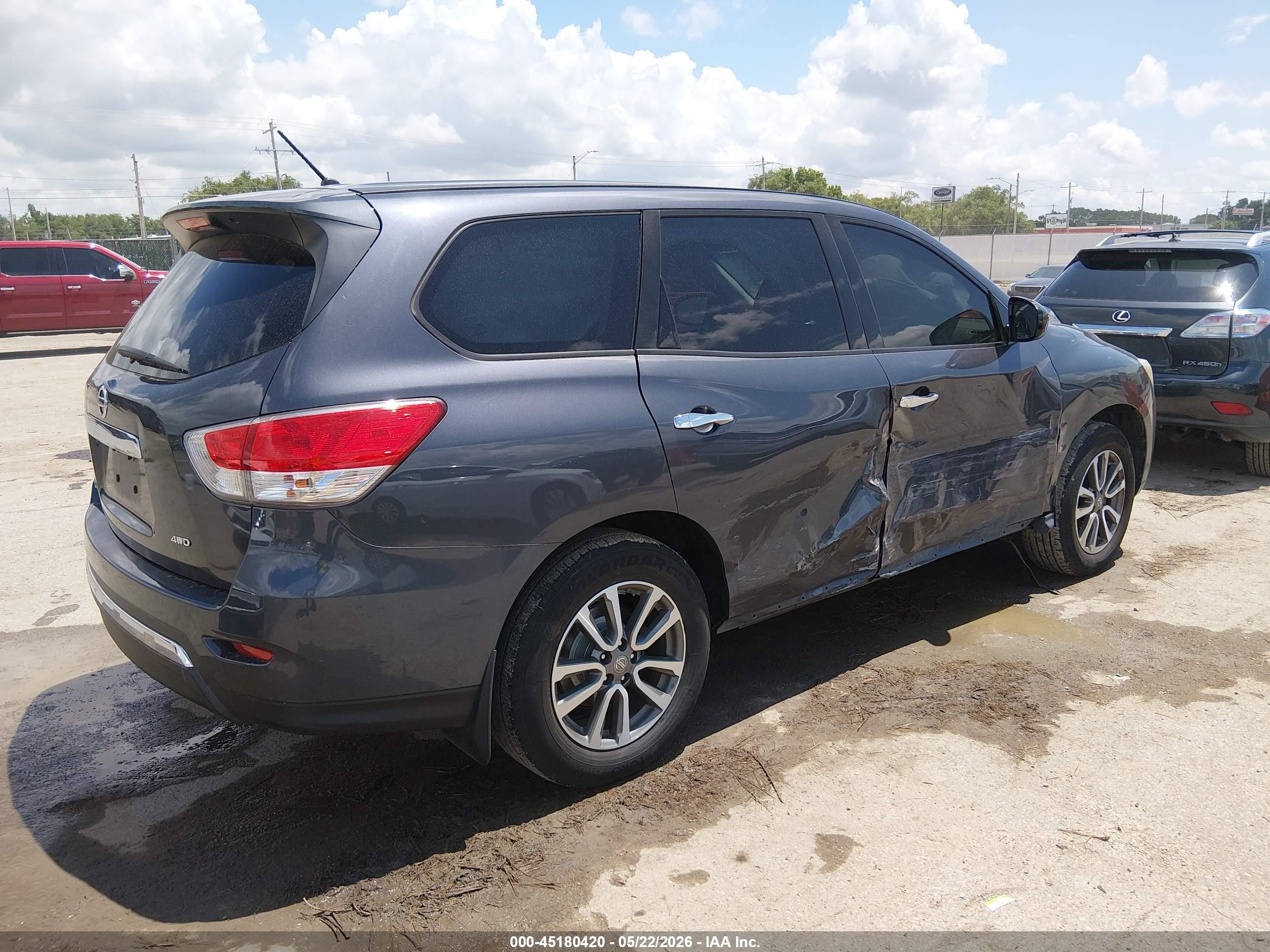 2013 Nissan Pathfinder S Gray vin: 5N1AR2MM7DC672981