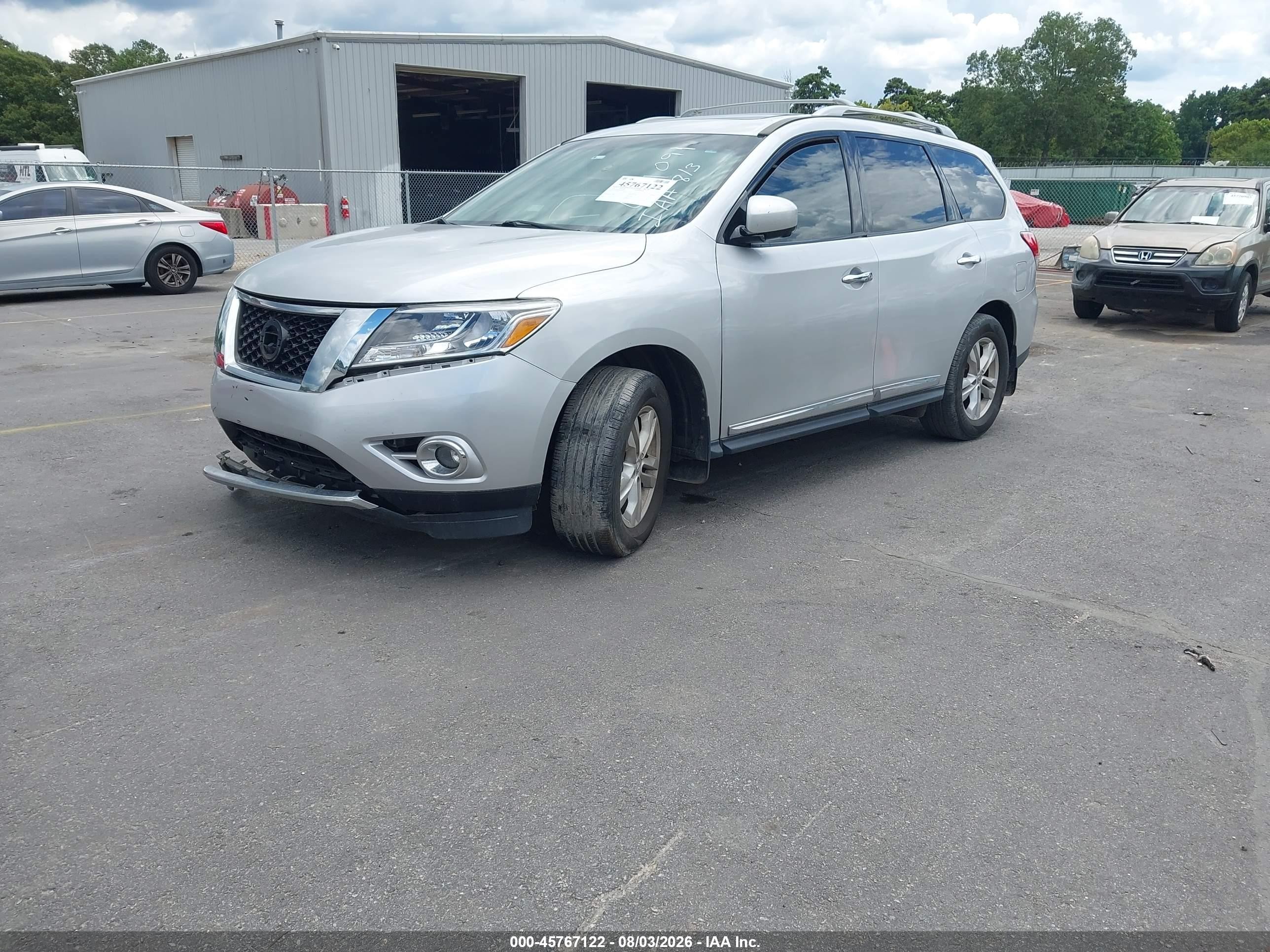 2014 Nissan Pathfinder Platinum Серебряный vin: 5N1AR2MM7EC624091