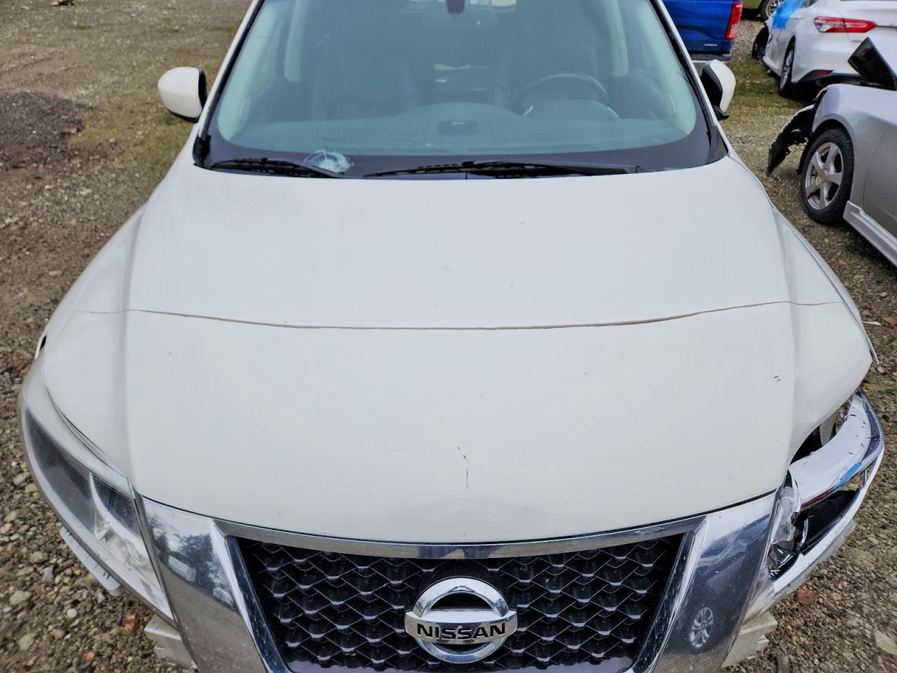 2014 Nissan Pathfinder S White vin: 5N1AR2MM7EC630523