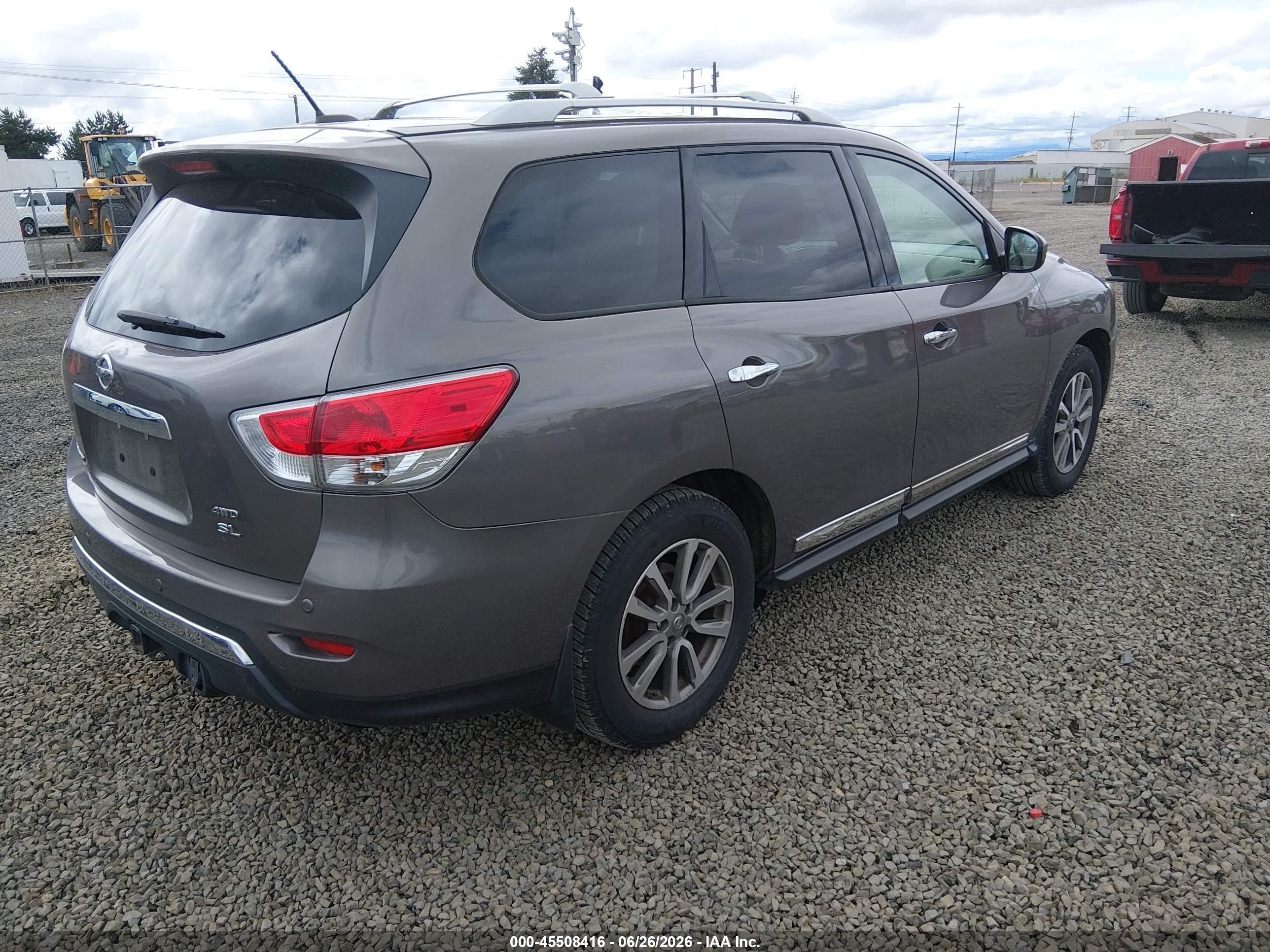 2014 Nissan Pathfinder Sl Brown vin: 5N1AR2MM7EC680113