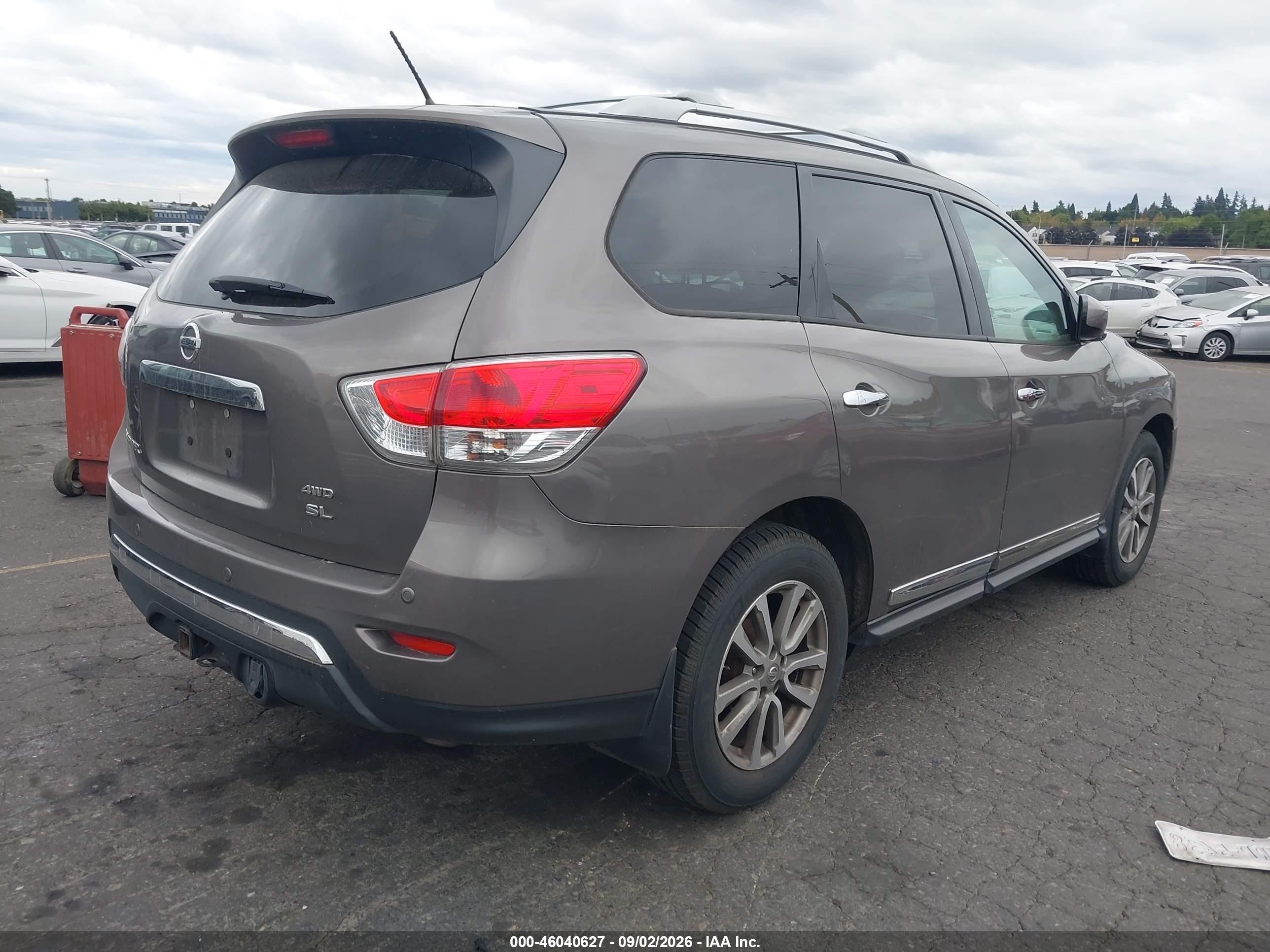 2014 Nissan Pathfinder Sl Gray vin: 5N1AR2MM7EC680113