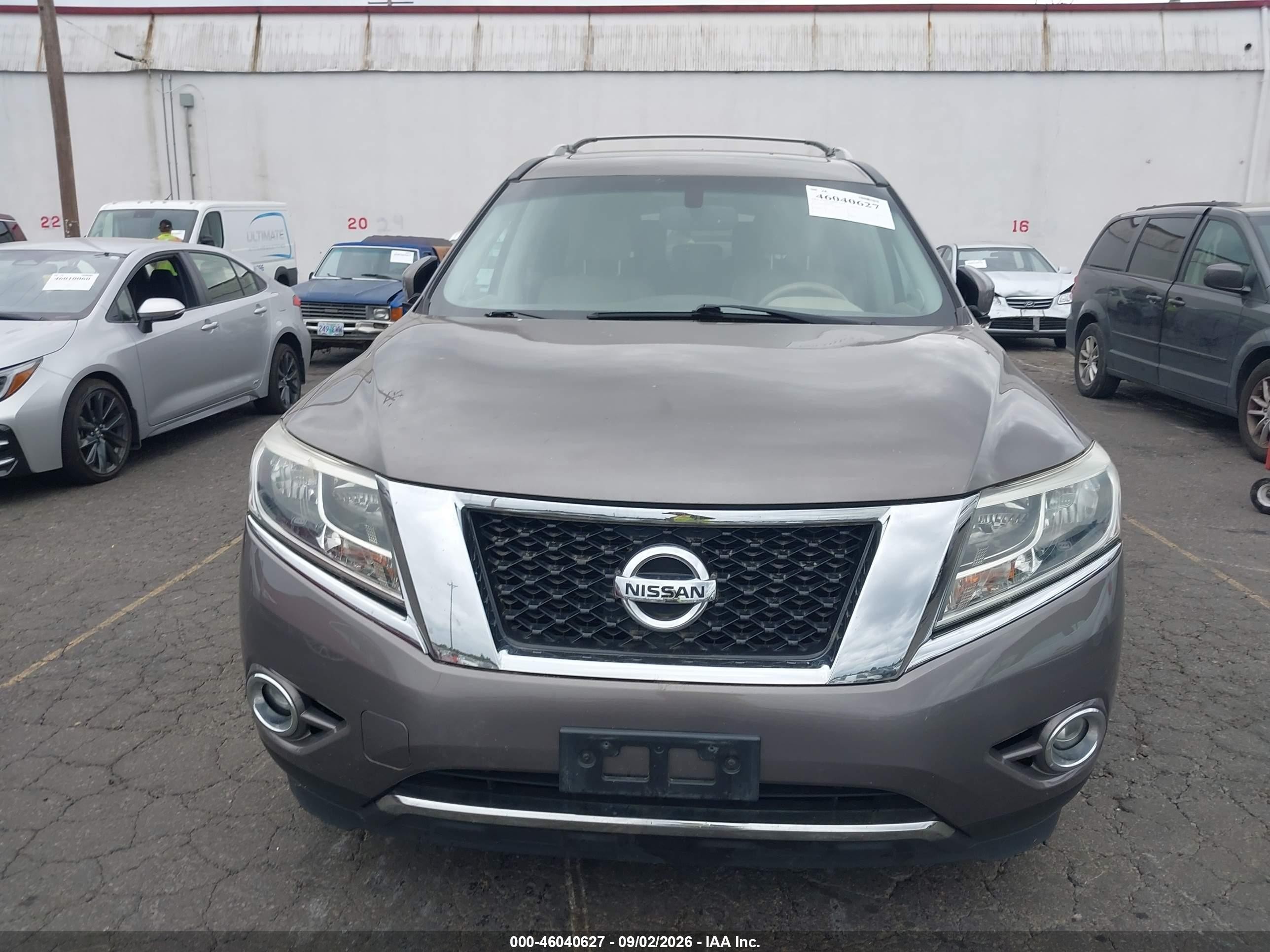 2014 Nissan Pathfinder Sl Gray vin: 5N1AR2MM7EC680113