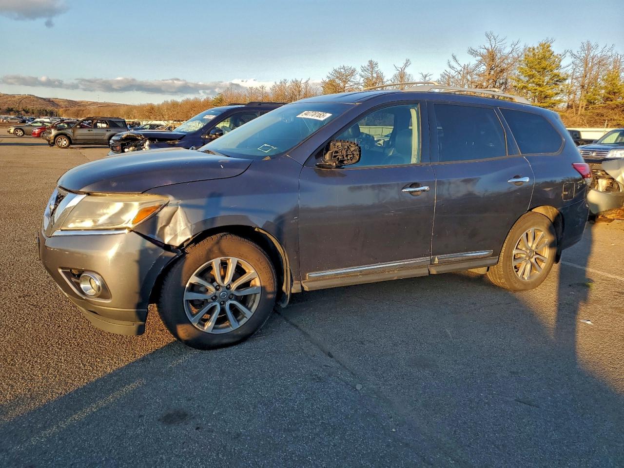2014 Nissan Pathfinder S Gray vin: 5N1AR2MM7EC692830