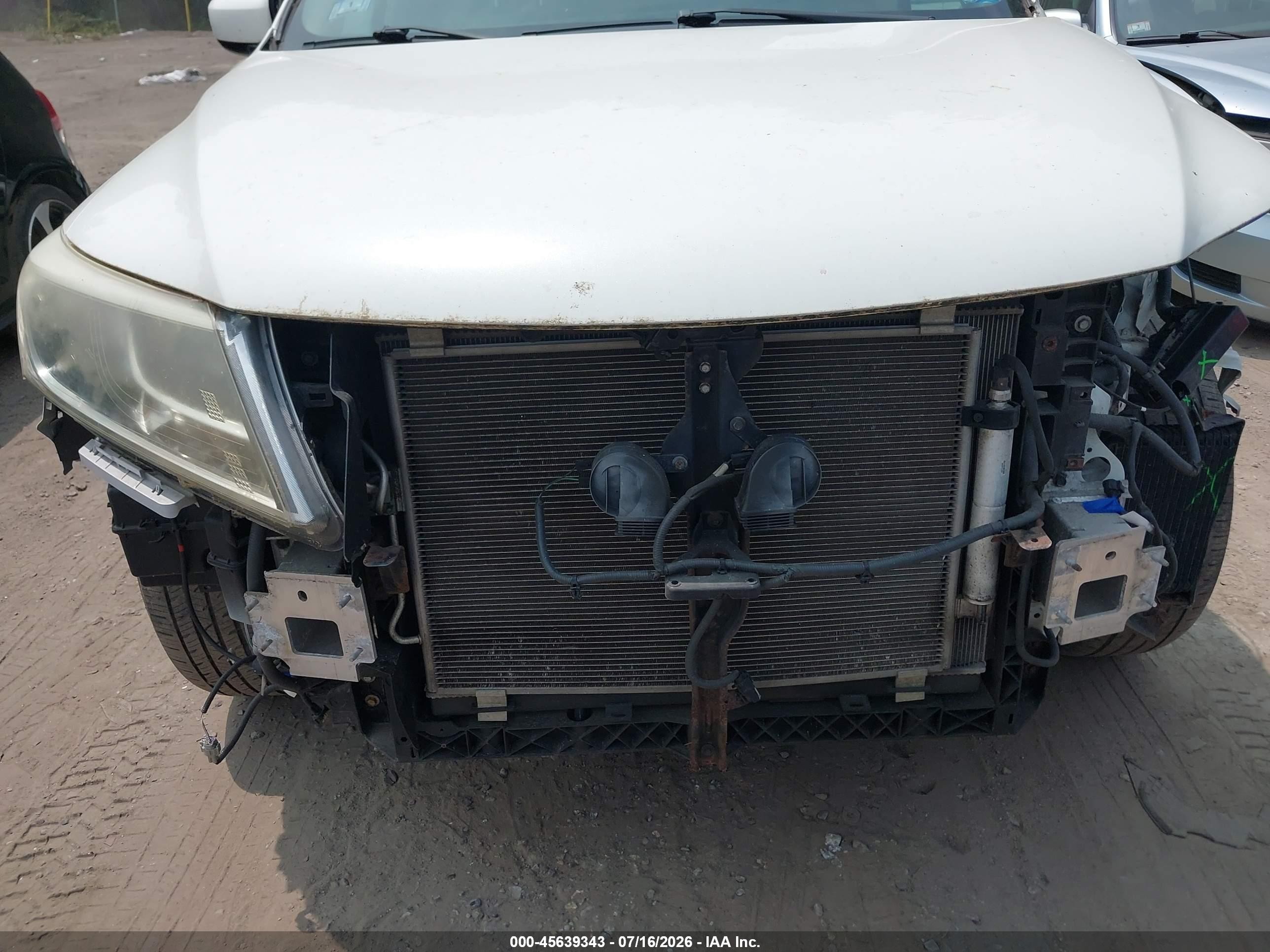 2014 Nissan Pathfinder Sl White vin: 5N1AR2MM7EC704846