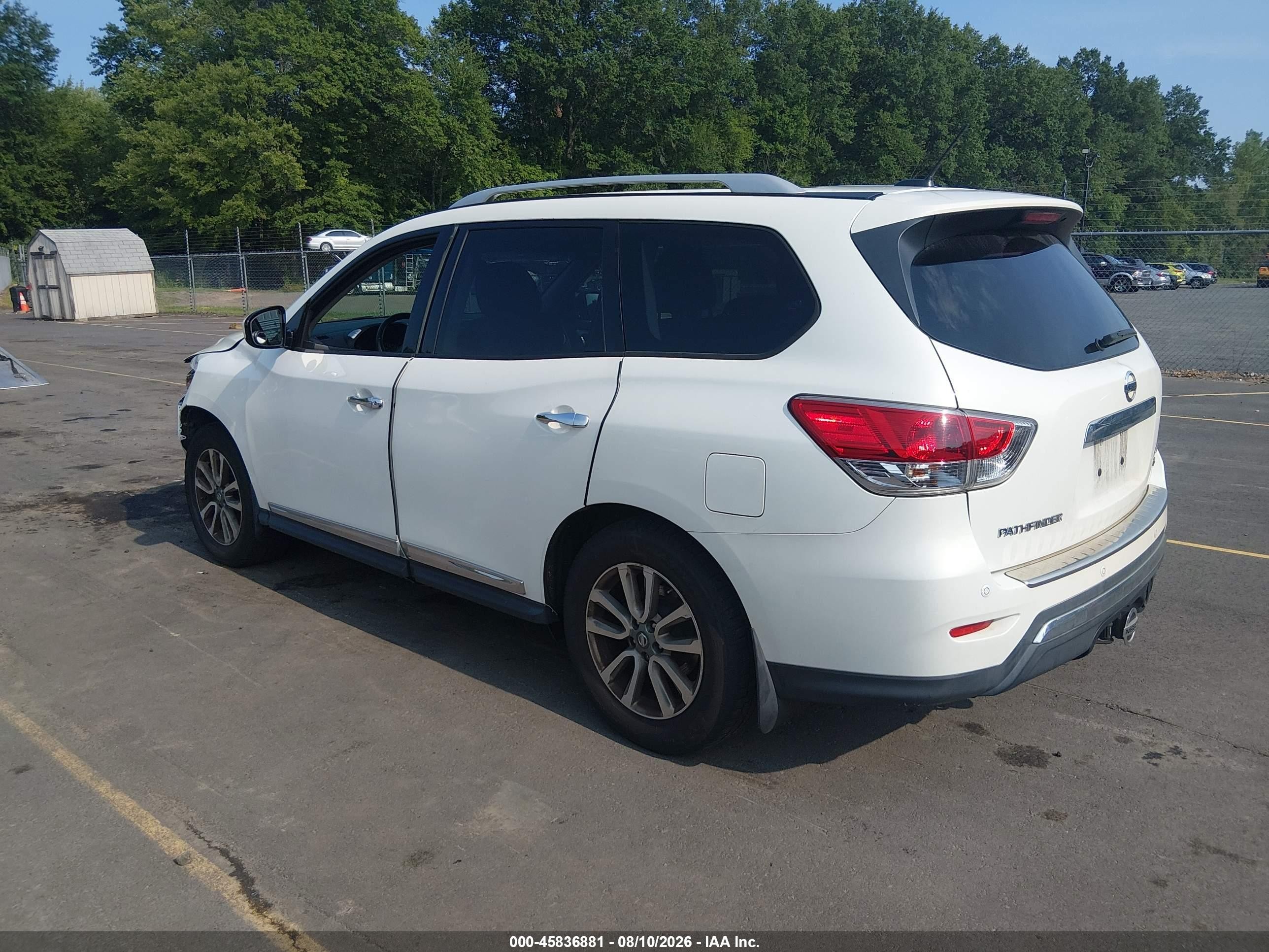 2014 Nissan Pathfinder Sl White vin: 5N1AR2MM7EC710887