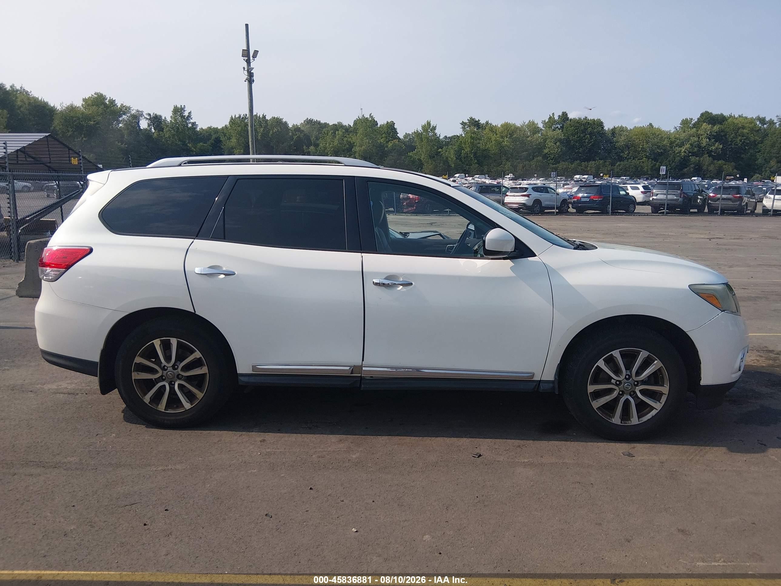 2014 Nissan Pathfinder Sl White vin: 5N1AR2MM7EC710887