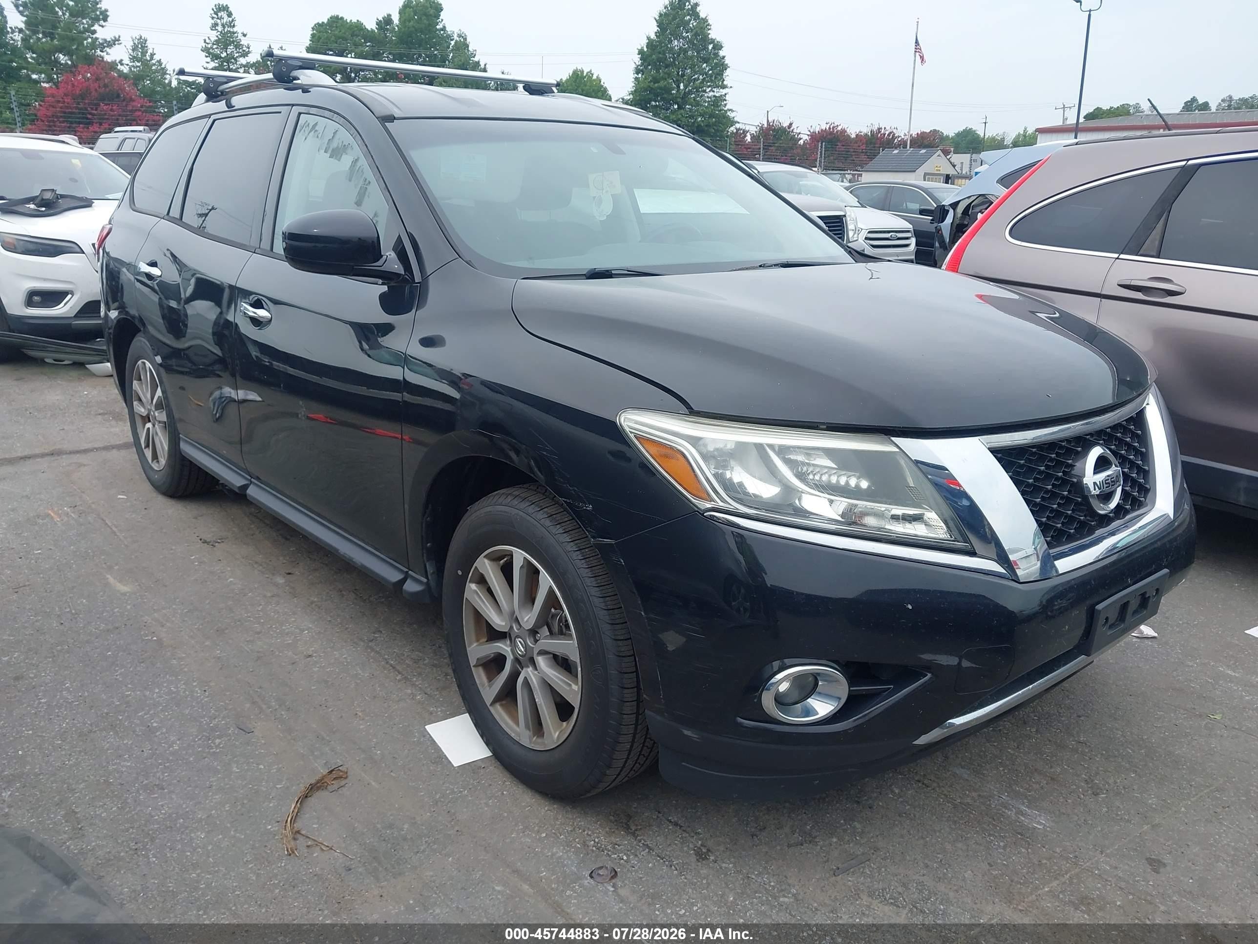 2014 Nissan Pathfinder Sv Black vin: 5N1AR2MM7EC711814