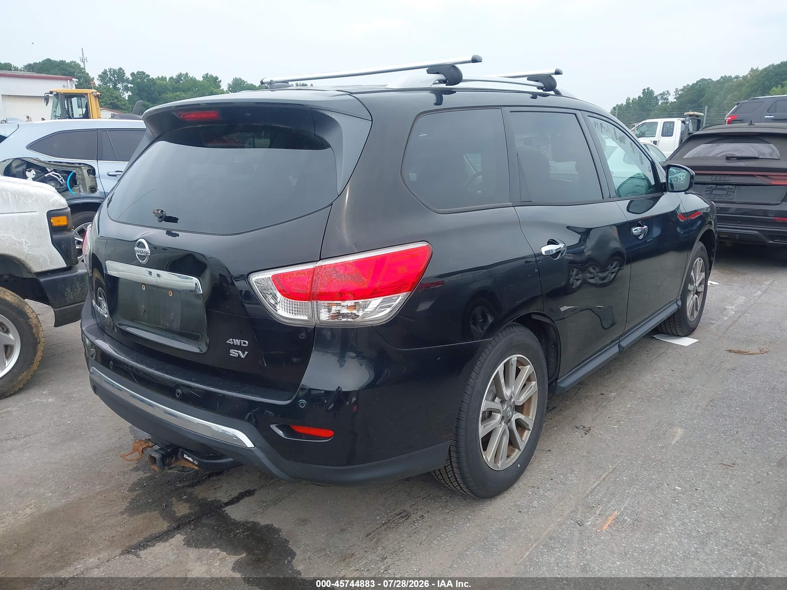 2014 Nissan Pathfinder Sv Black vin: 5N1AR2MM7EC711814