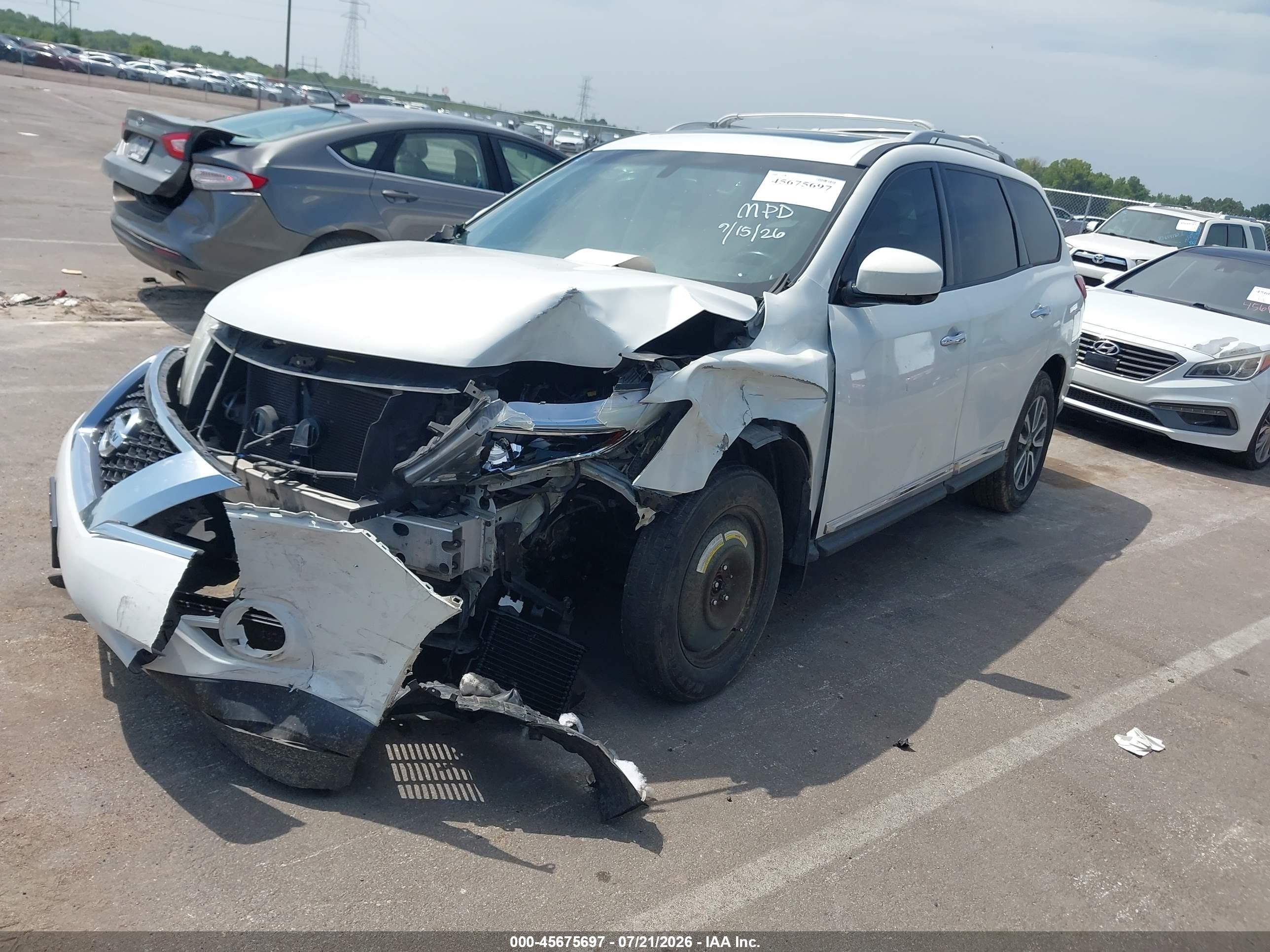 2014 Nissan Pathfinder Platinum Белый vin: 5N1AR2MM7EC714437