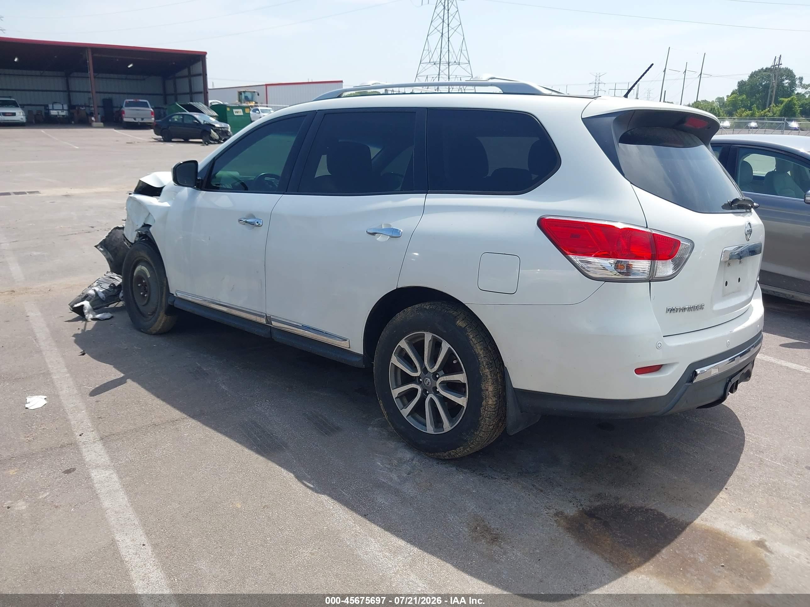 2014 Nissan Pathfinder Platinum Белый vin: 5N1AR2MM7EC714437