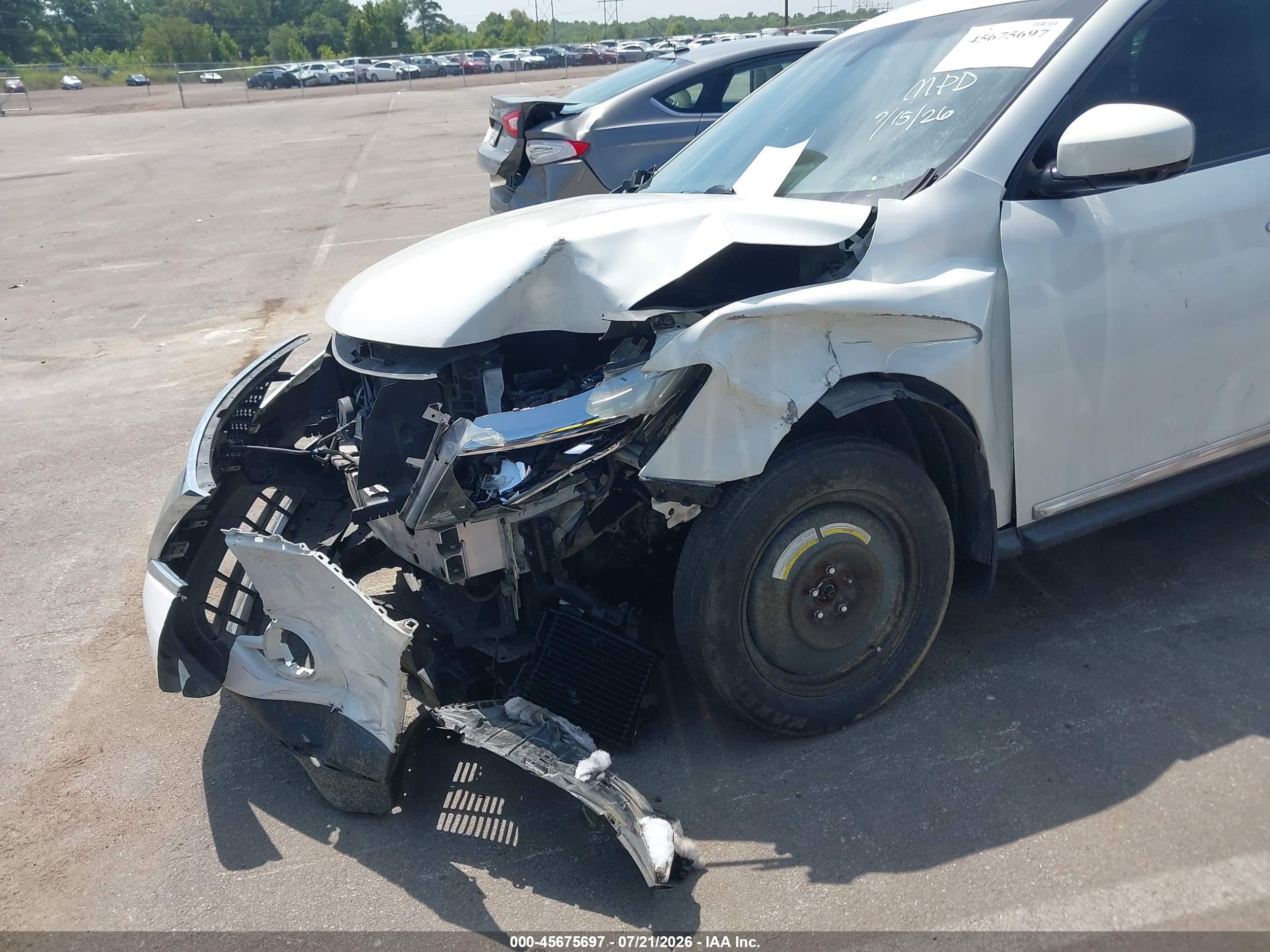 2014 Nissan Pathfinder Platinum Белый vin: 5N1AR2MM7EC714437