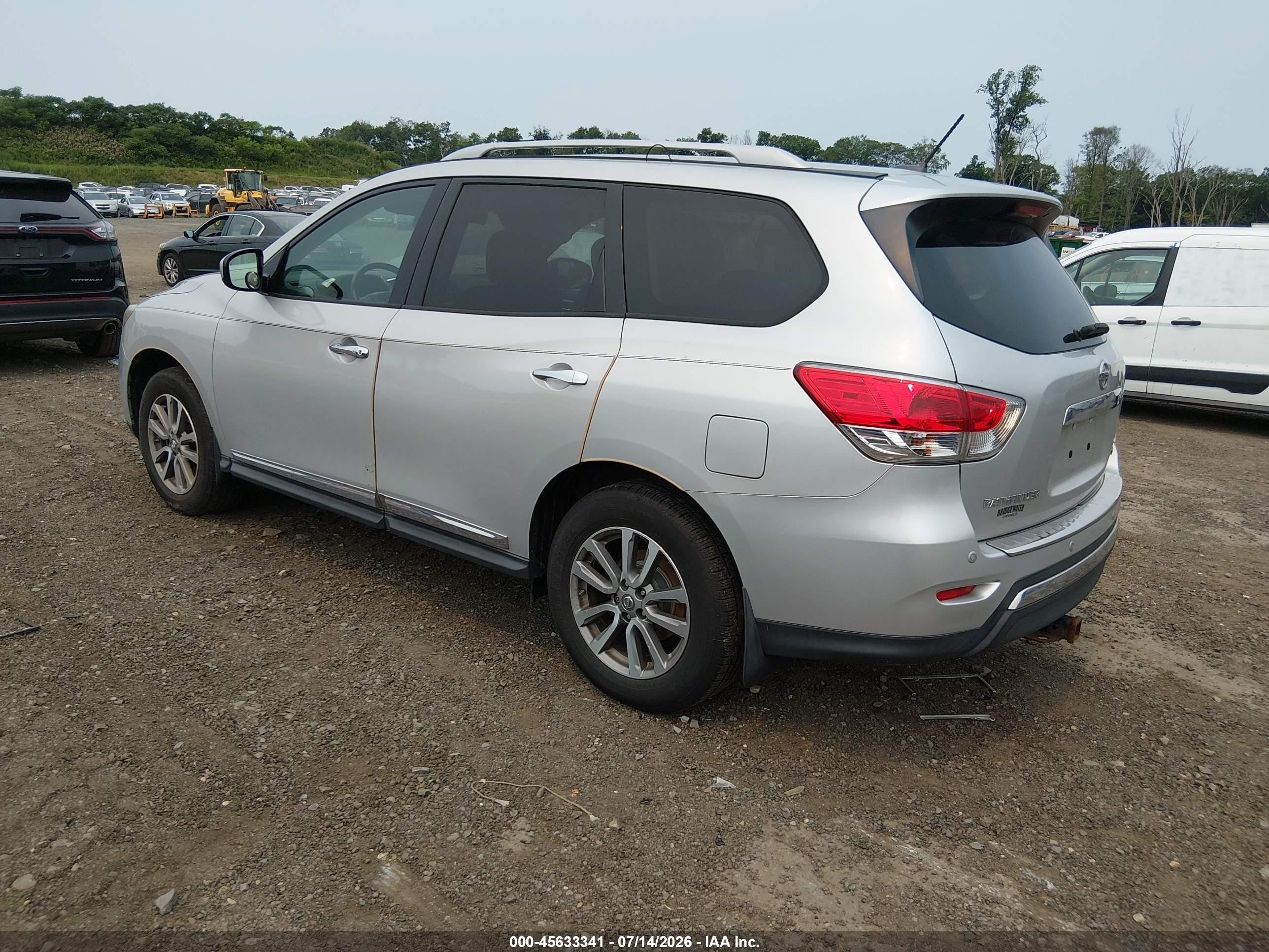 2014 Nissan Pathfinder Sl Silver vin: 5N1AR2MM7EC721582