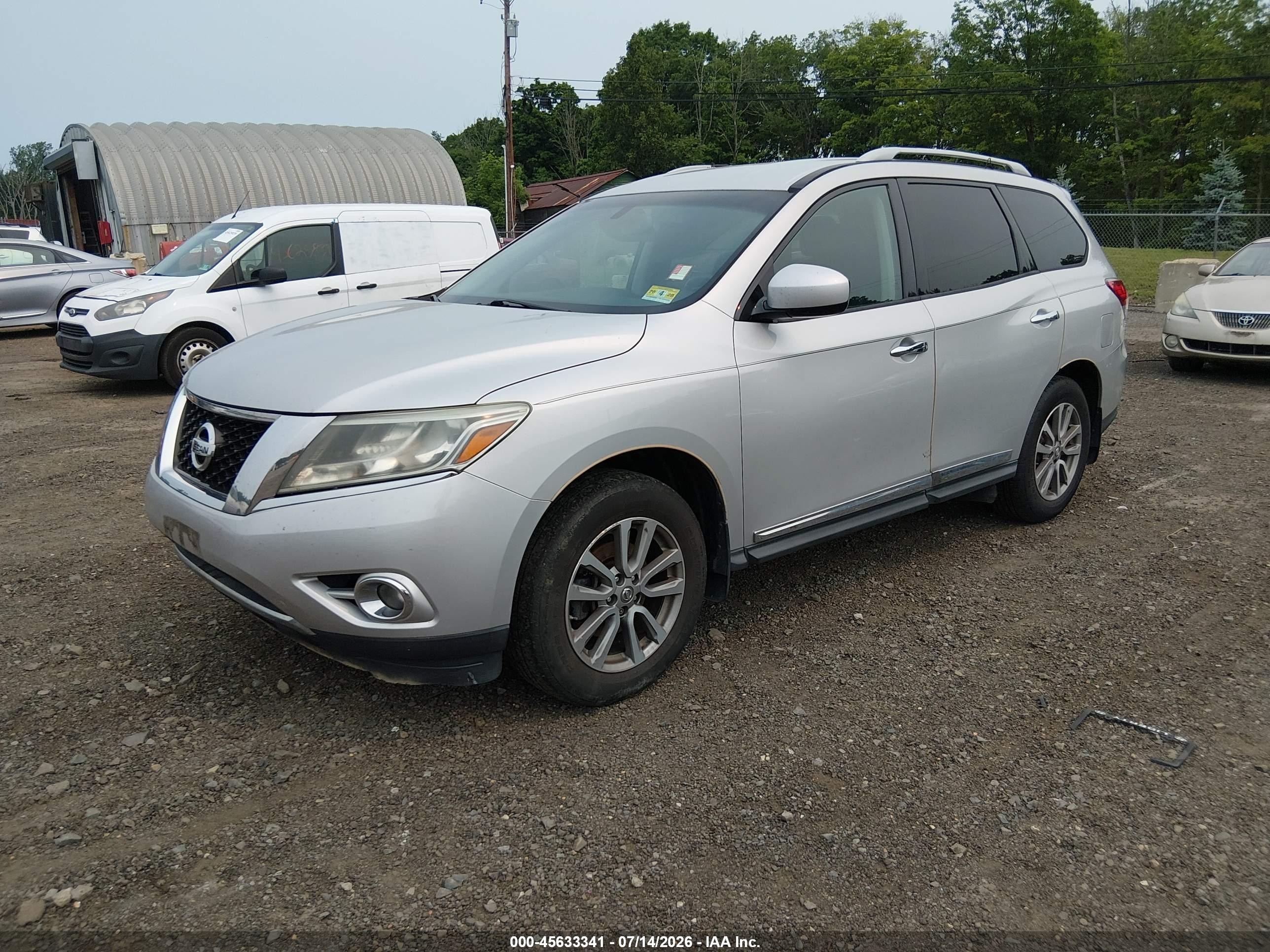 2014 Nissan Pathfinder Sl Silver vin: 5N1AR2MM7EC721582