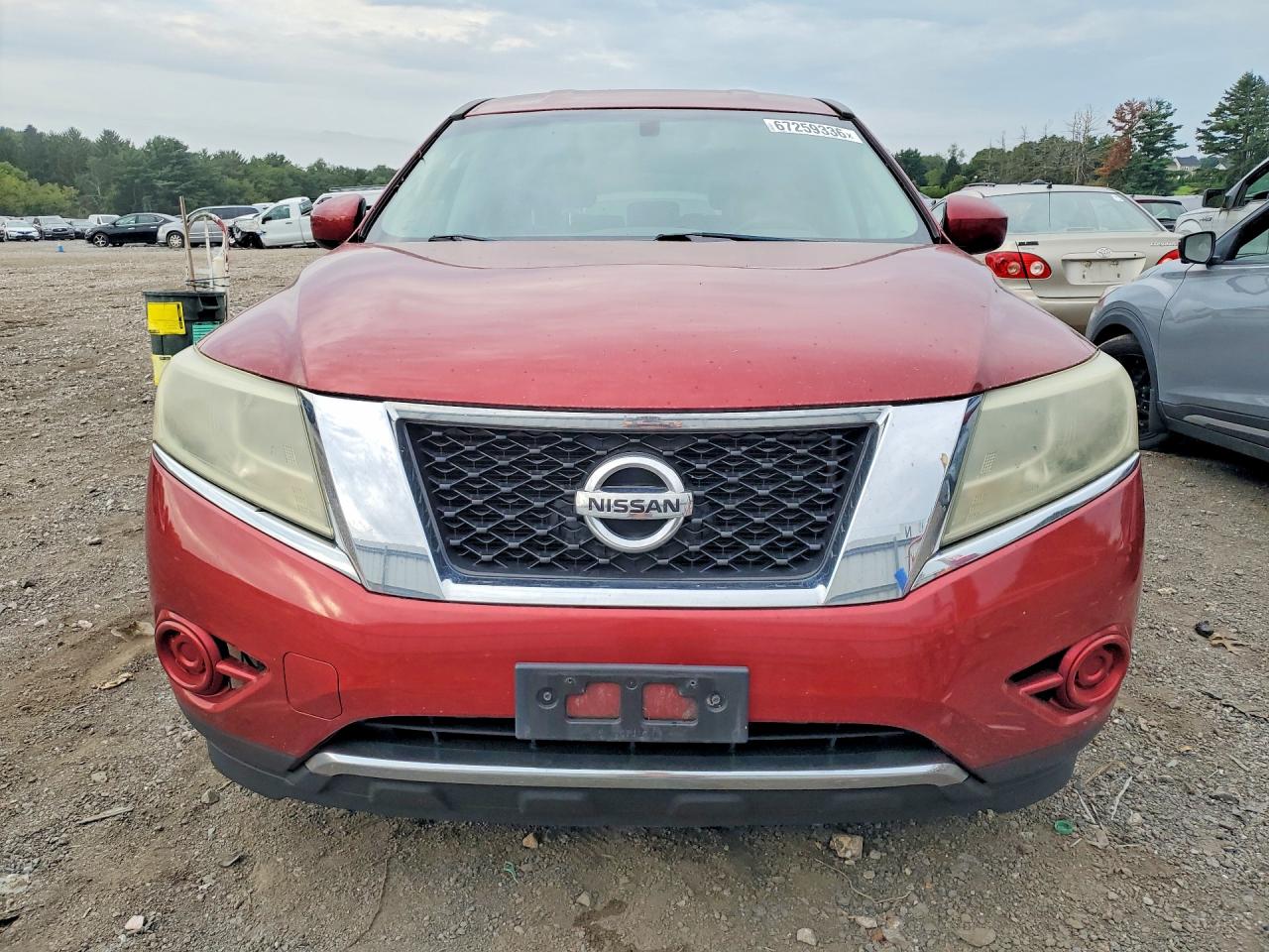 2014 Nissan Pathfinder S Red vin: 5N1AR2MM7EC722411