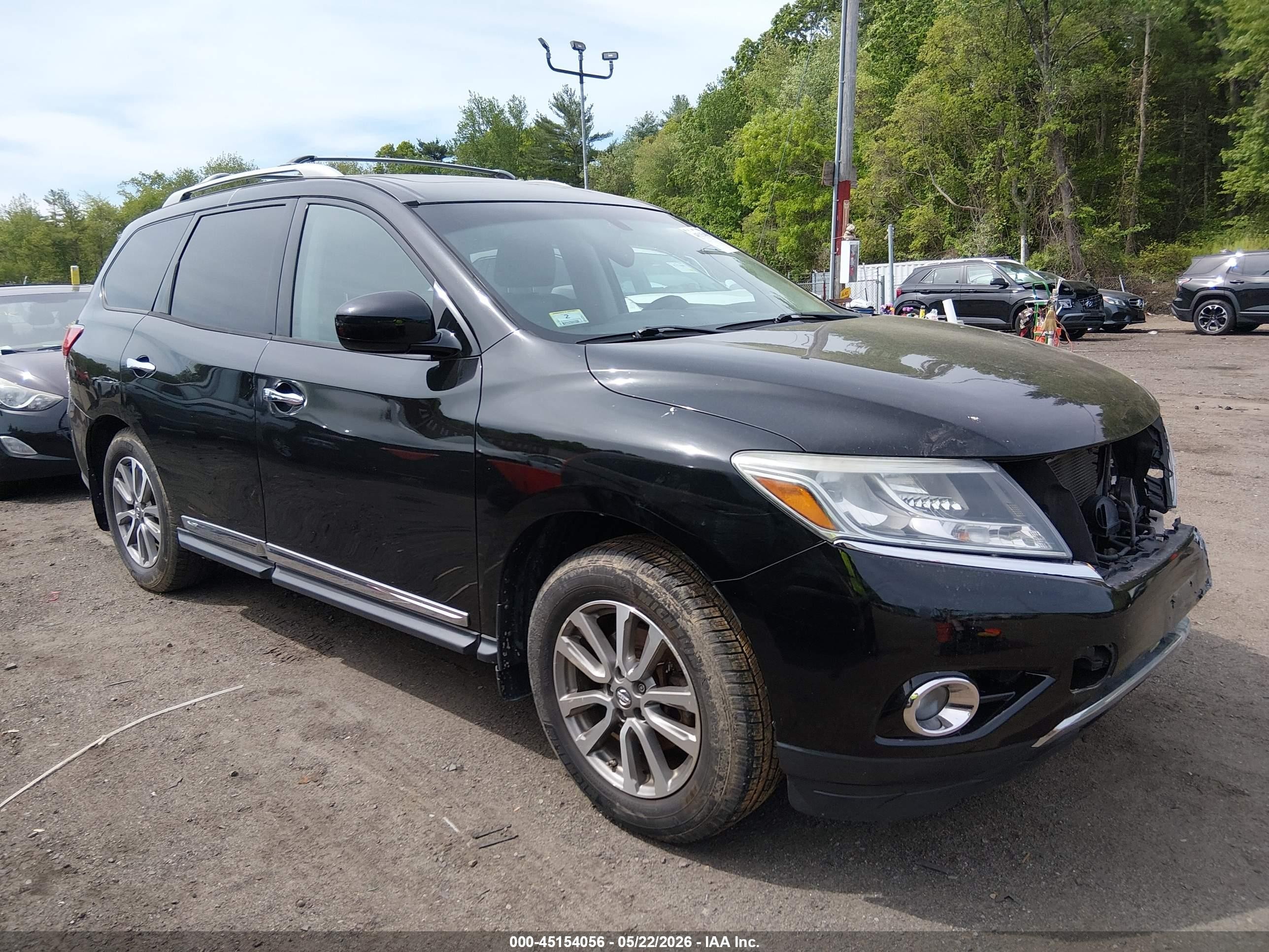 2014 Nissan Pathfinder Sl Black vin: 5N1AR2MM7EC727625