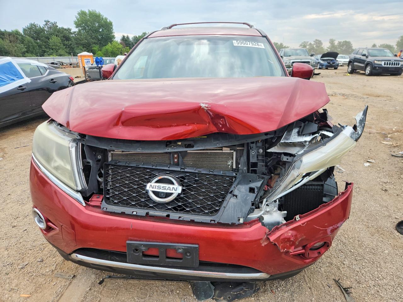 2015 Nissan Pathfinder Platinum Red vin: 5N1AR2MM7FC600391