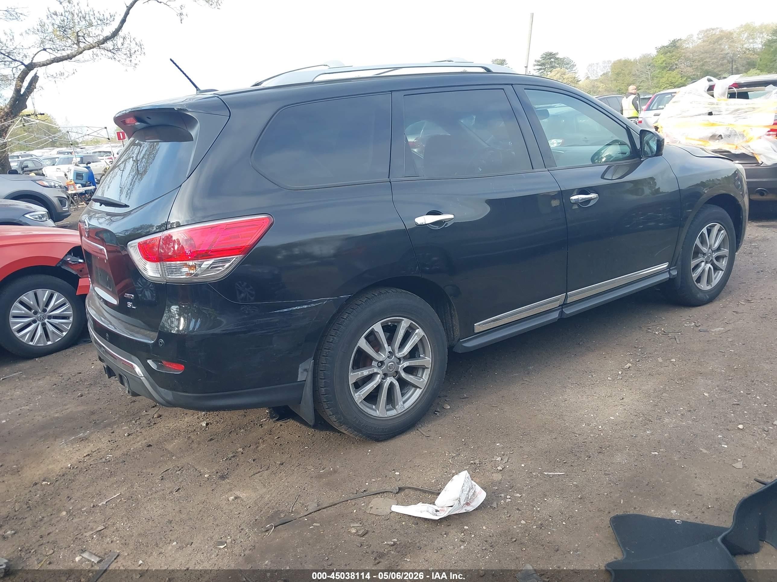 2015 Nissan Pathfinder Sl Black vin: 5N1AR2MM7FC614985