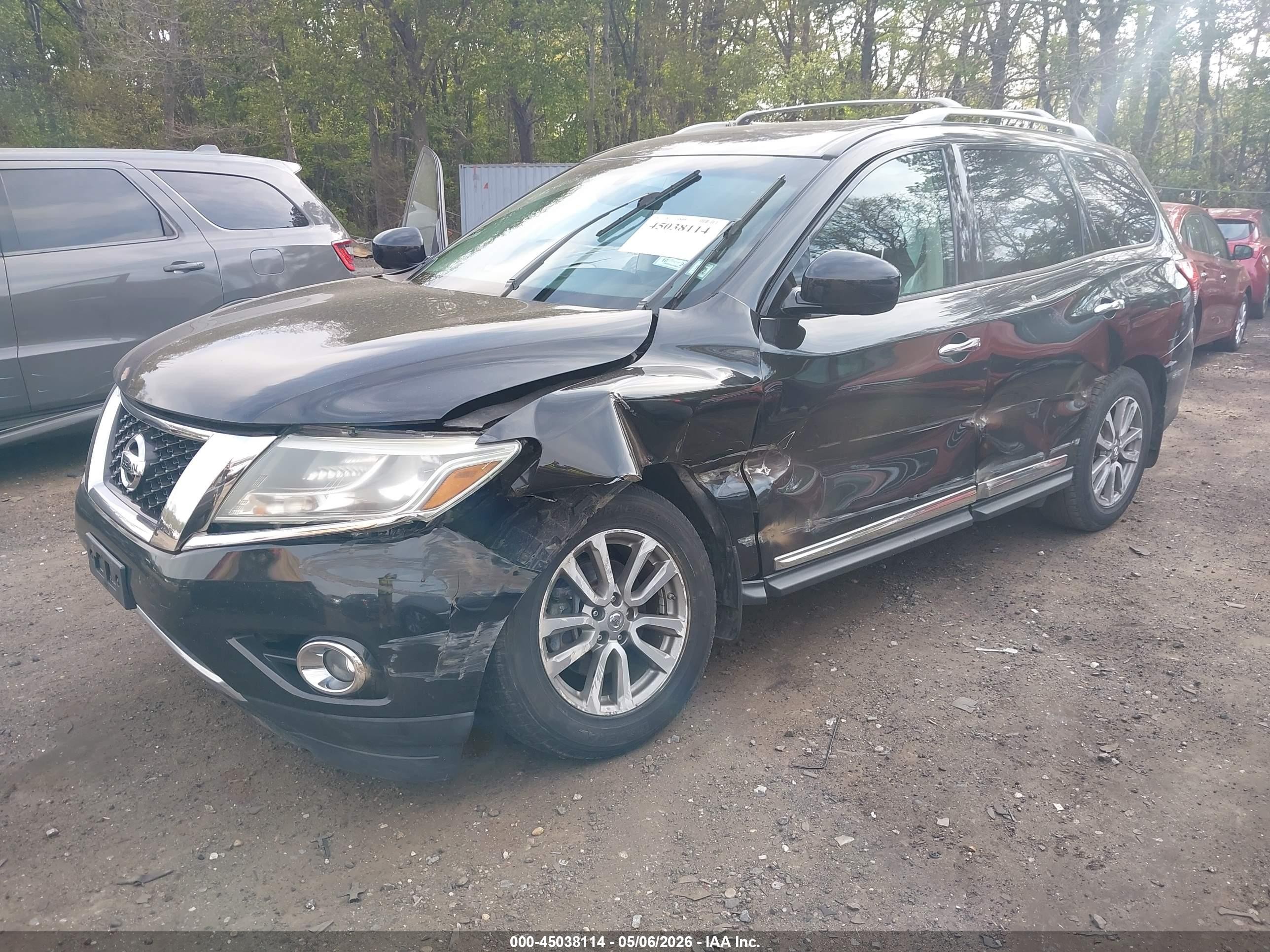 2015 Nissan Pathfinder Sl Black vin: 5N1AR2MM7FC614985