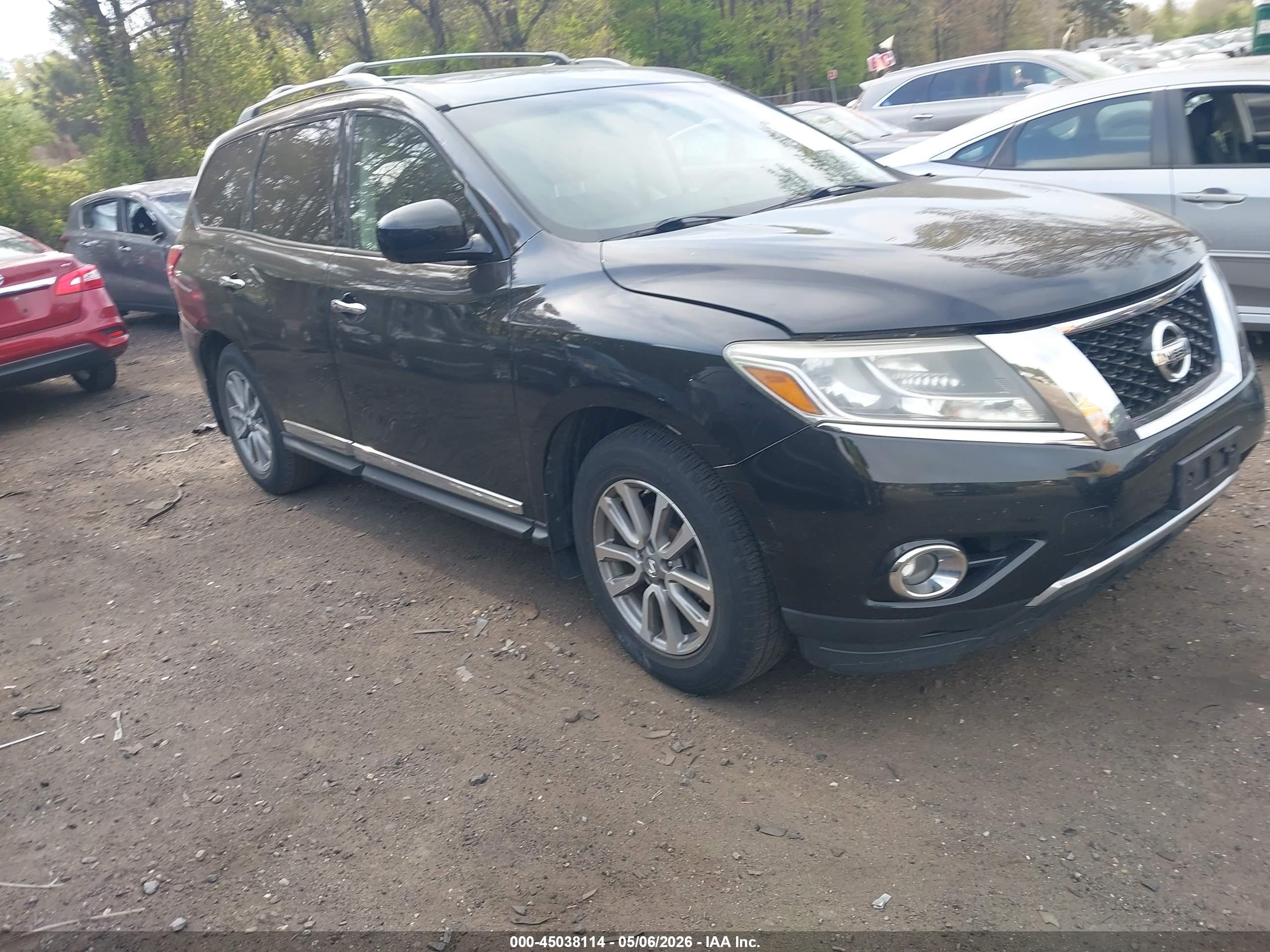 2015 Nissan Pathfinder Sl Black vin: 5N1AR2MM7FC614985