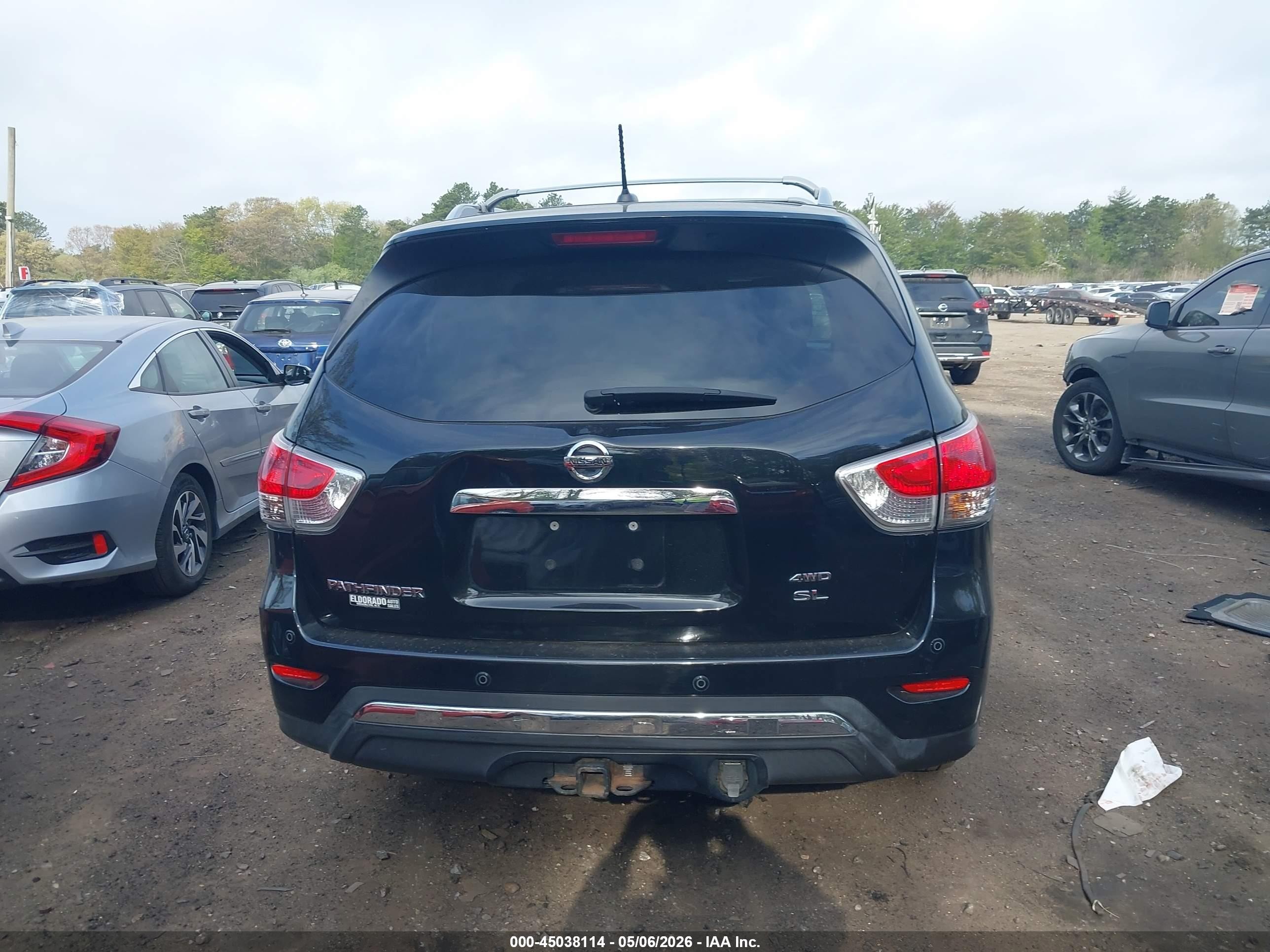 2015 Nissan Pathfinder Sl Black vin: 5N1AR2MM7FC614985