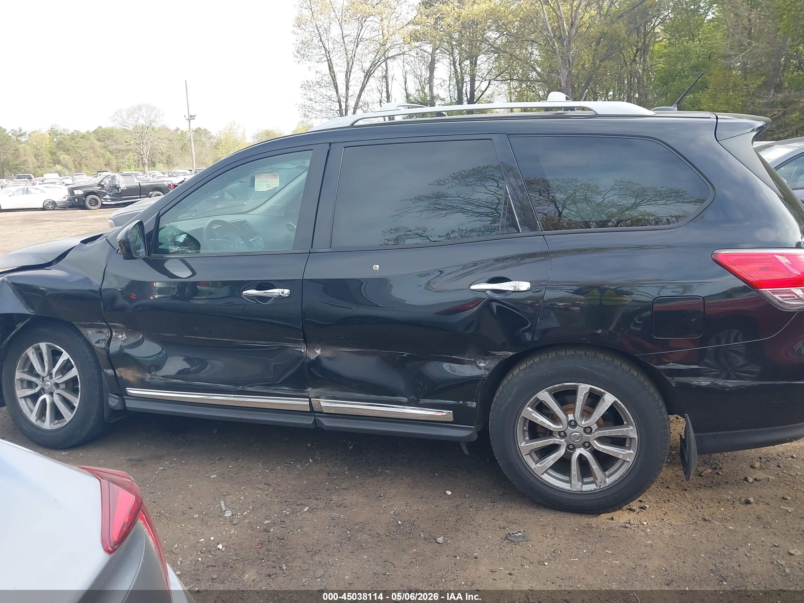 2015 Nissan Pathfinder Sl Black vin: 5N1AR2MM7FC614985