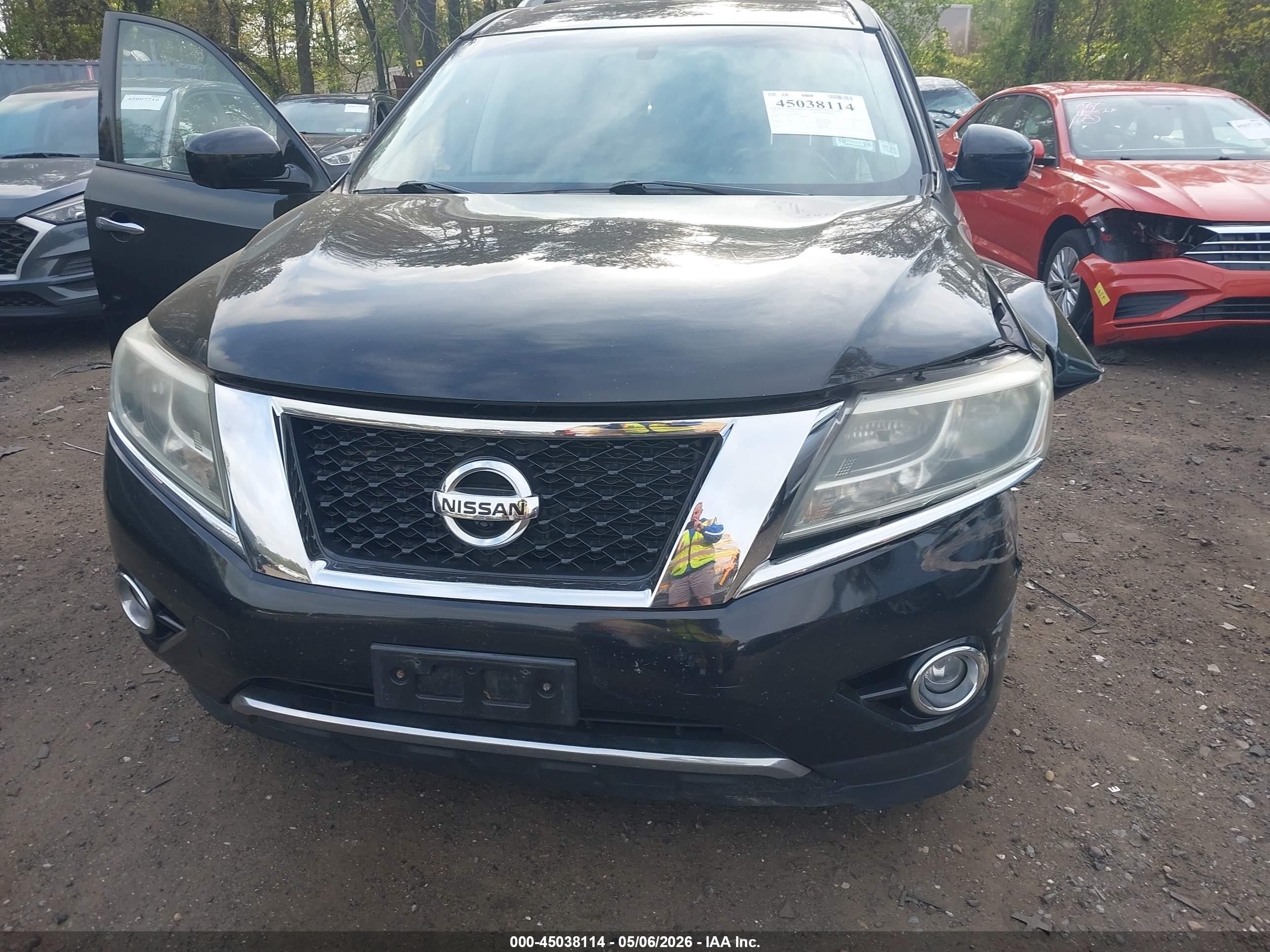 2015 Nissan Pathfinder Sl Black vin: 5N1AR2MM7FC614985