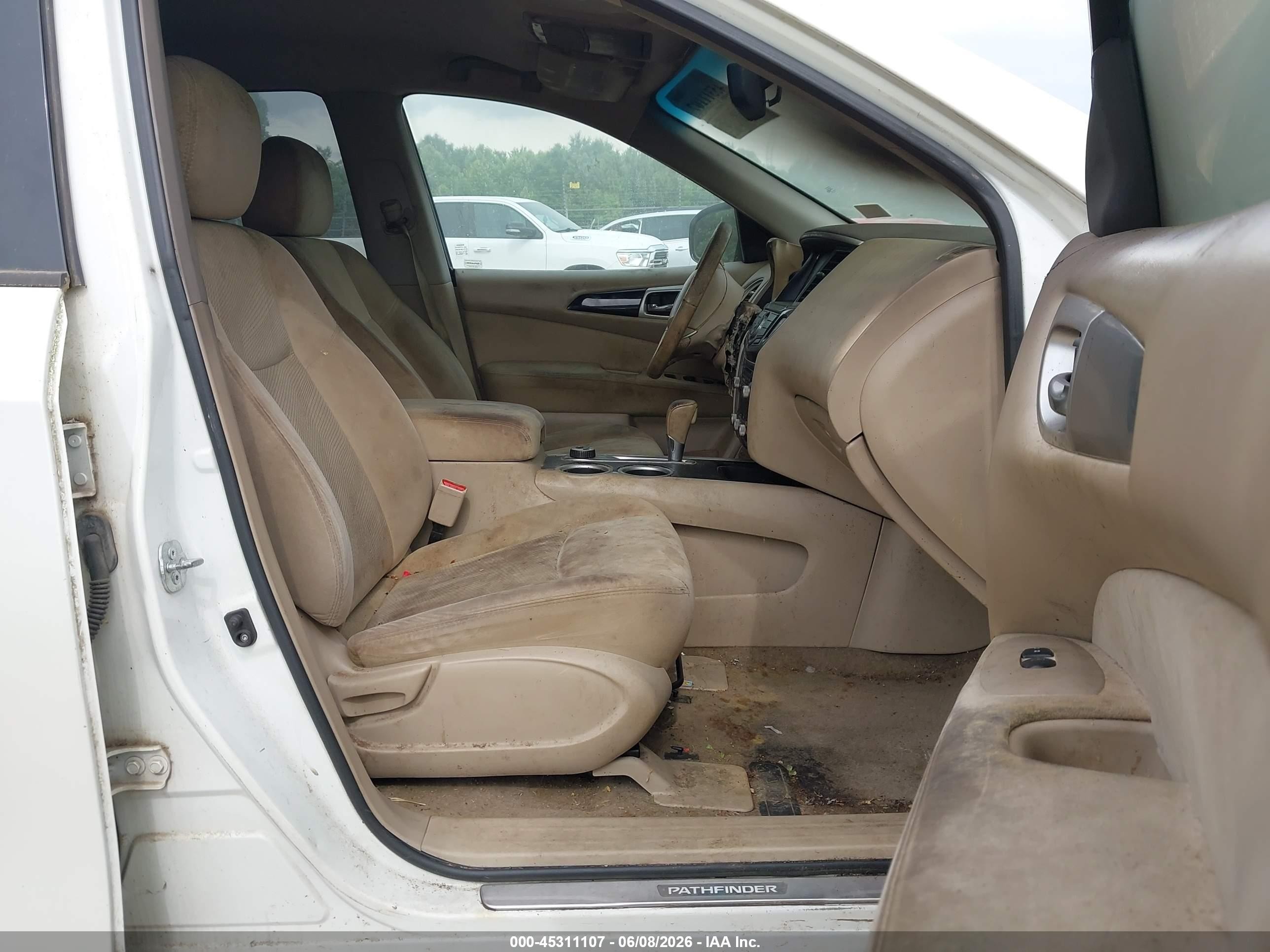 2015 Nissan Pathfinder Sv White vin: 5N1AR2MM7FC617949