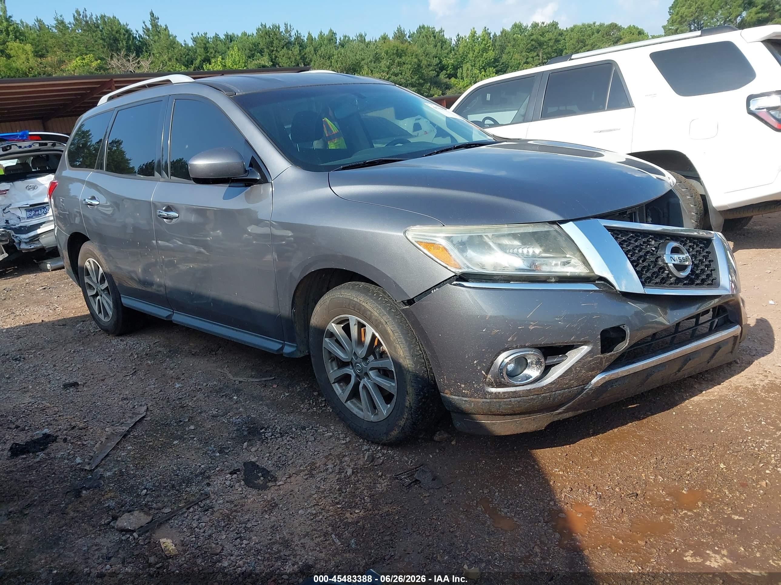2015 Nissan Pathfinder Sv Gray vin: 5N1AR2MM7FC638428