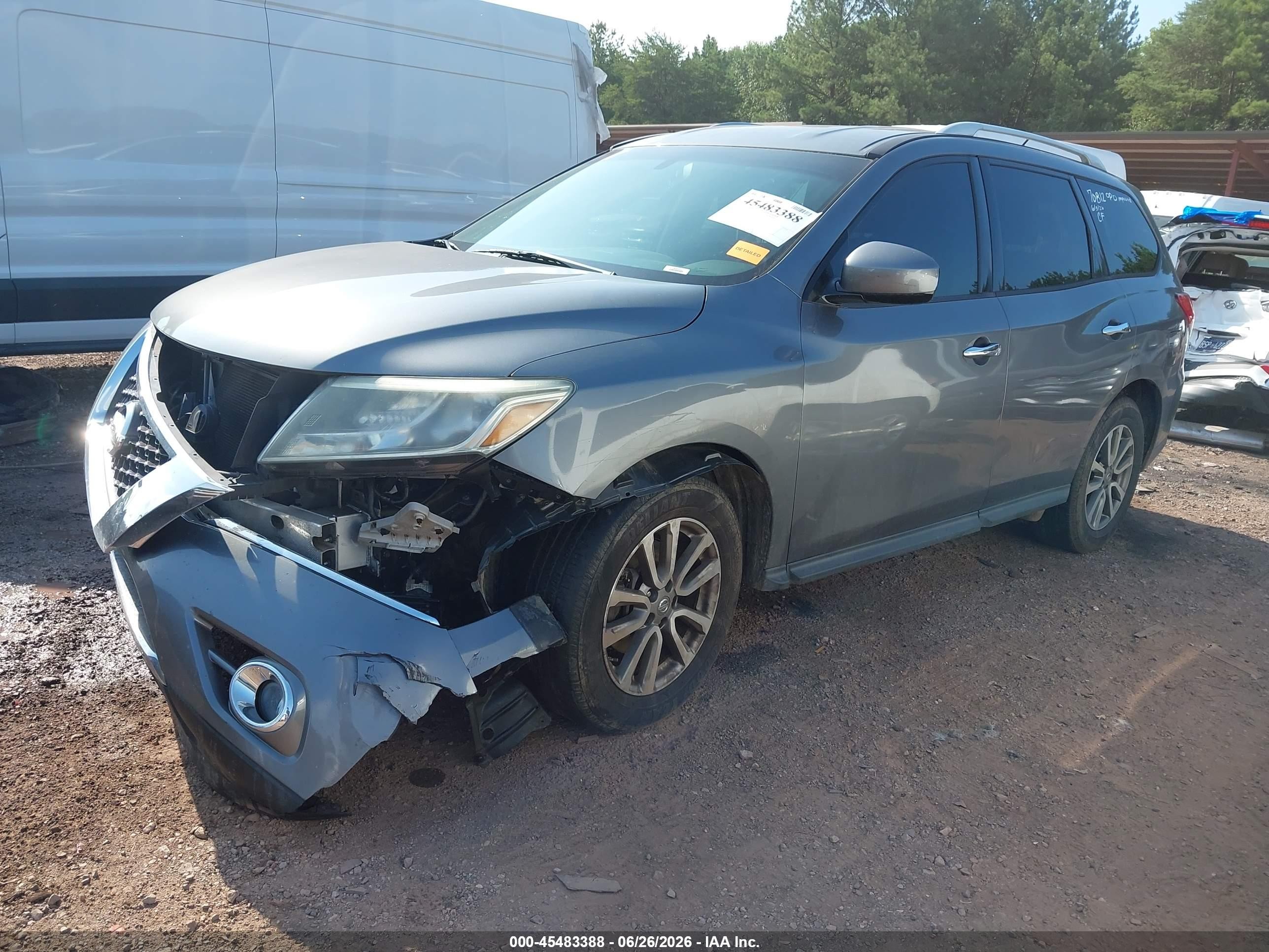 2015 Nissan Pathfinder Sv Gray vin: 5N1AR2MM7FC638428