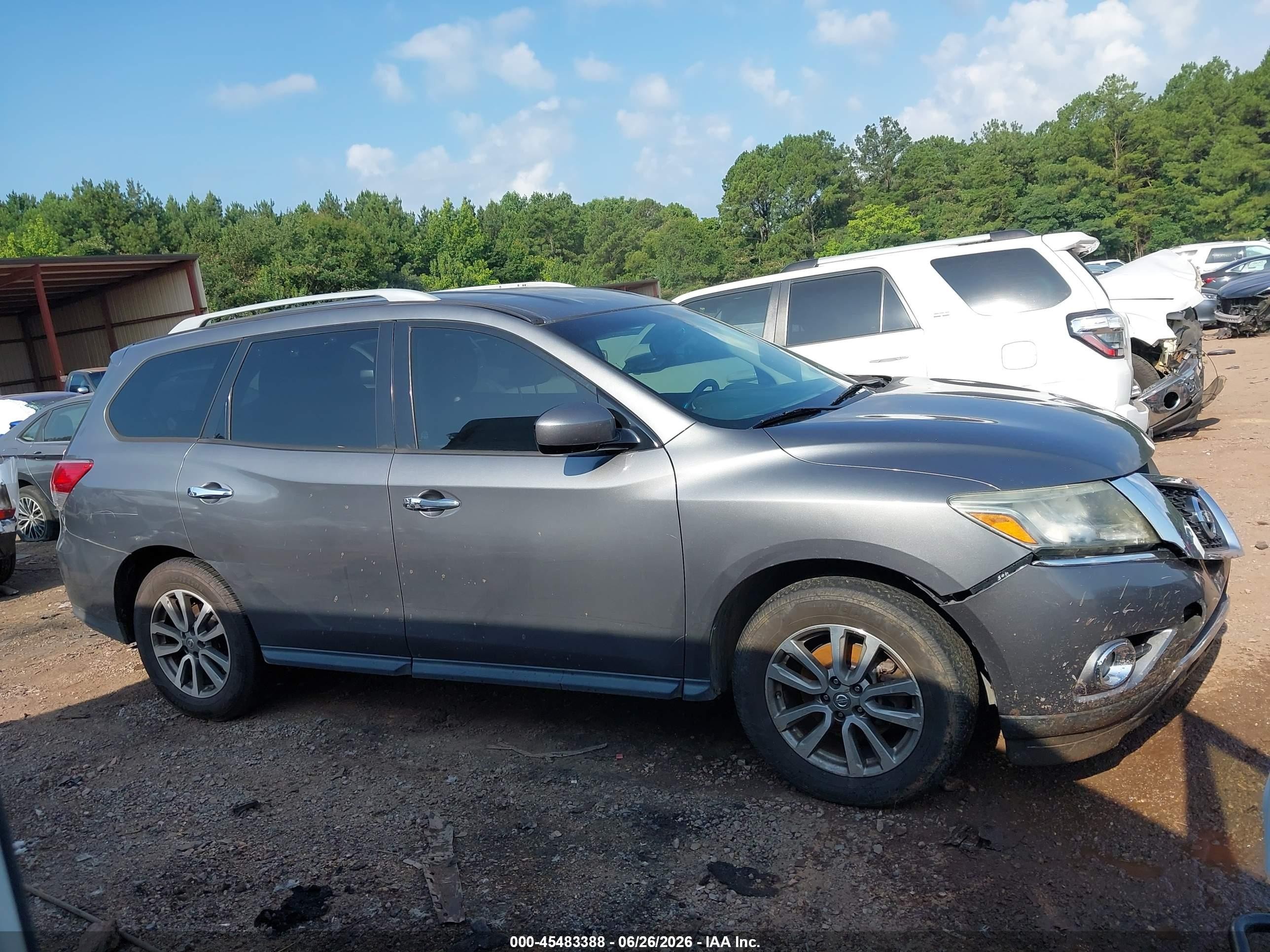 2015 Nissan Pathfinder Sv Gray vin: 5N1AR2MM7FC638428