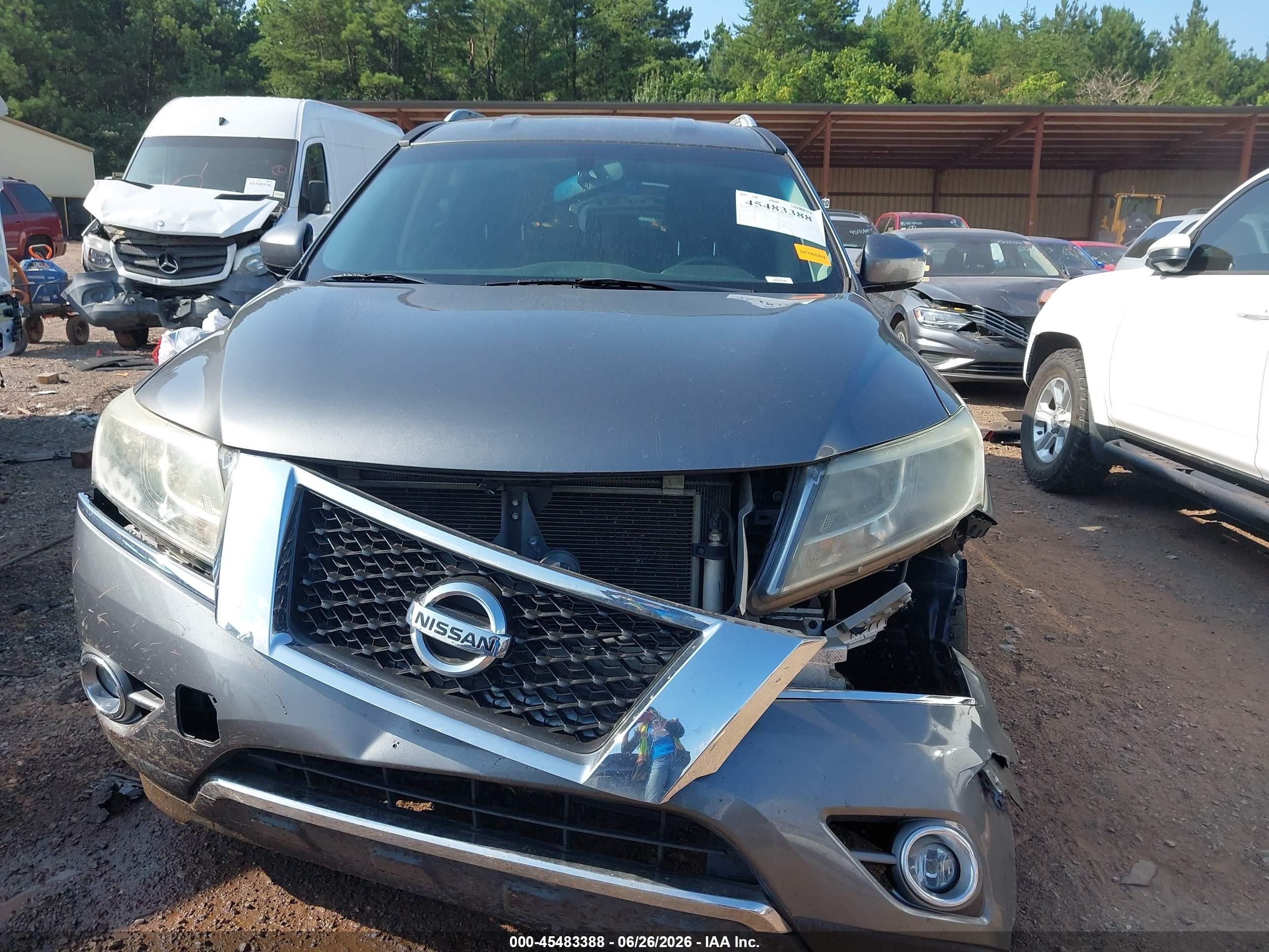 2015 Nissan Pathfinder Sv Gray vin: 5N1AR2MM7FC638428