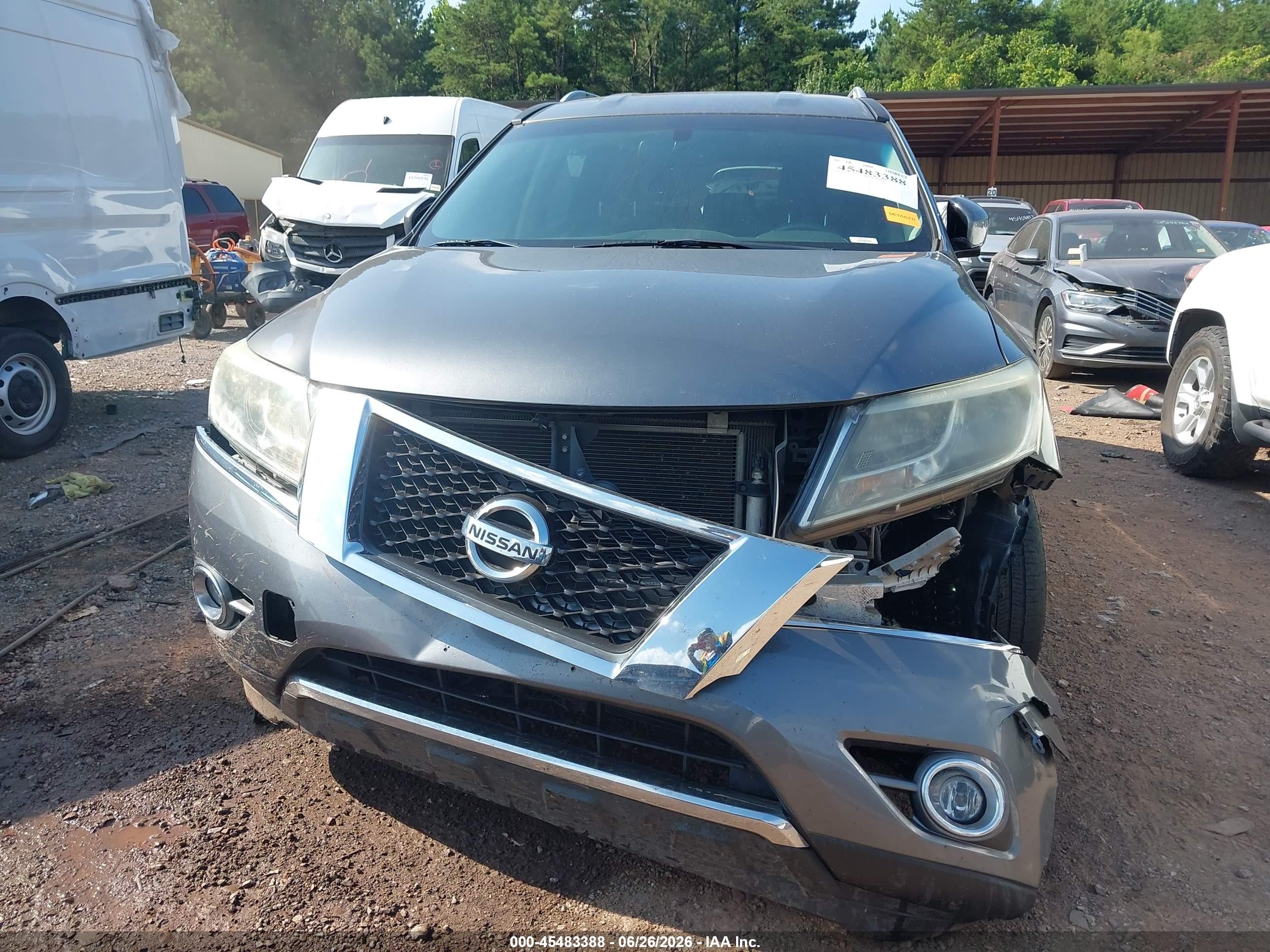 2015 Nissan Pathfinder Sv Gray vin: 5N1AR2MM7FC638428