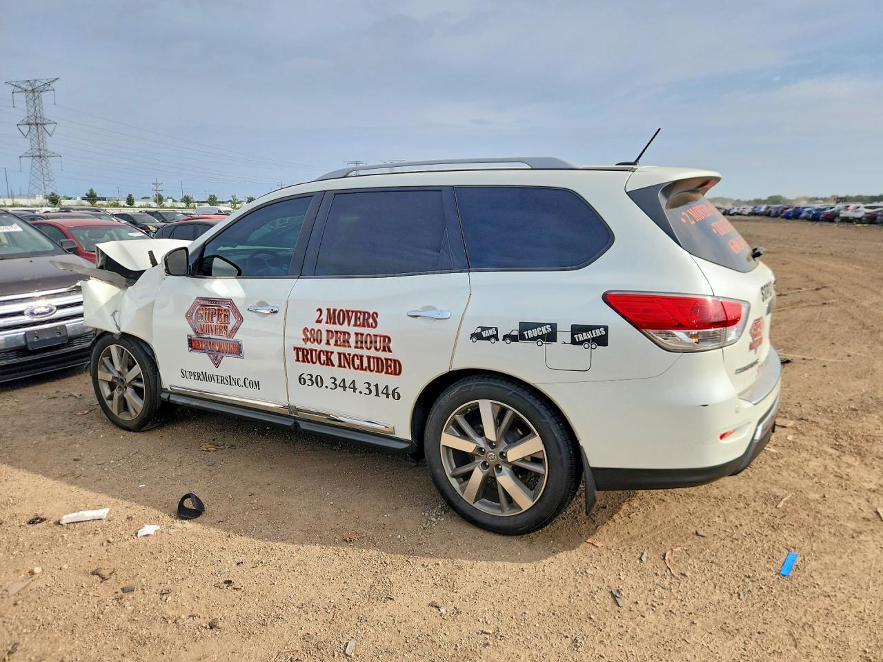 2015 Nissan Pathfinder S White vin: 5N1AR2MM7FC667668
