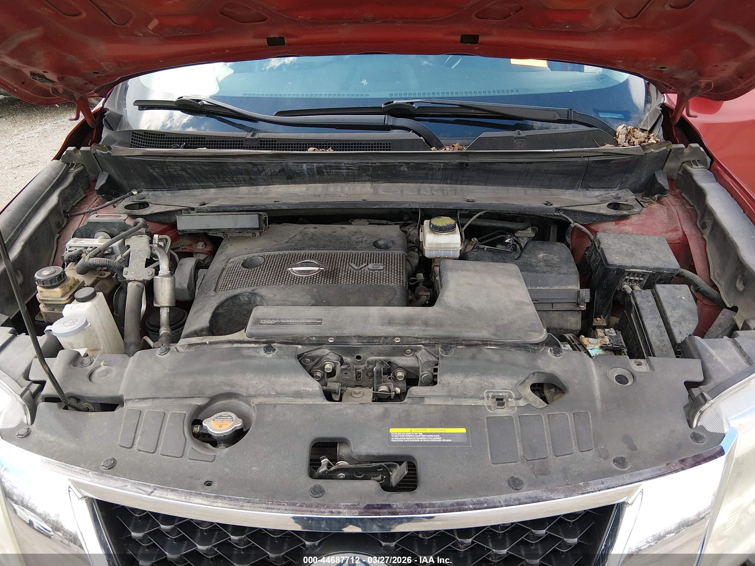 2015 Nissan Pathfinder Sl Red vin: 5N1AR2MM7FC694465