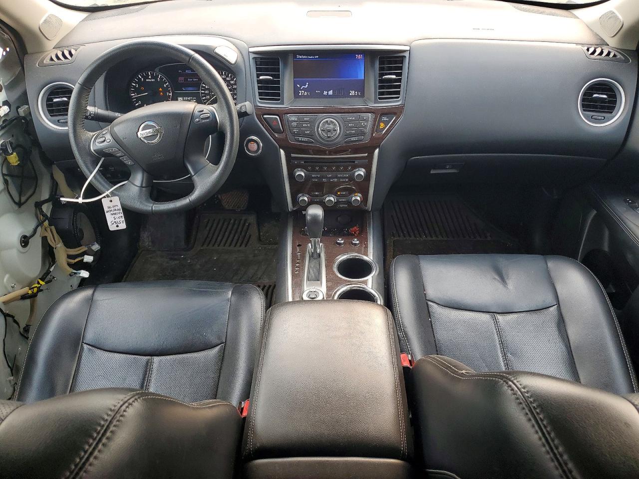 2015 Nissan Pathfinder S White vin: 5N1AR2MM7FC697463